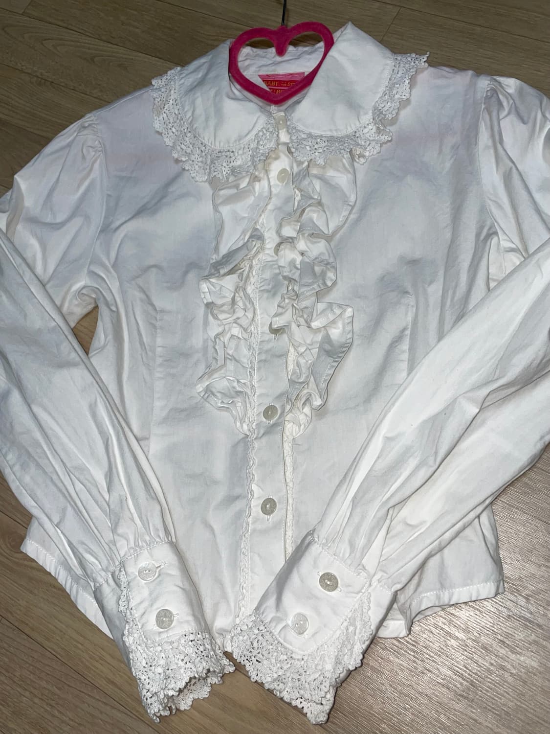 베이비더스타샤인 화이트 블라우스 /로리타엔젤릭프리티바디라인히메 상품이미지2