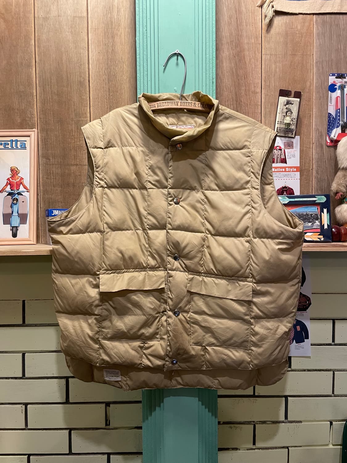 1970-80's Vintage Quilted Down Vest Made 상품이미지1