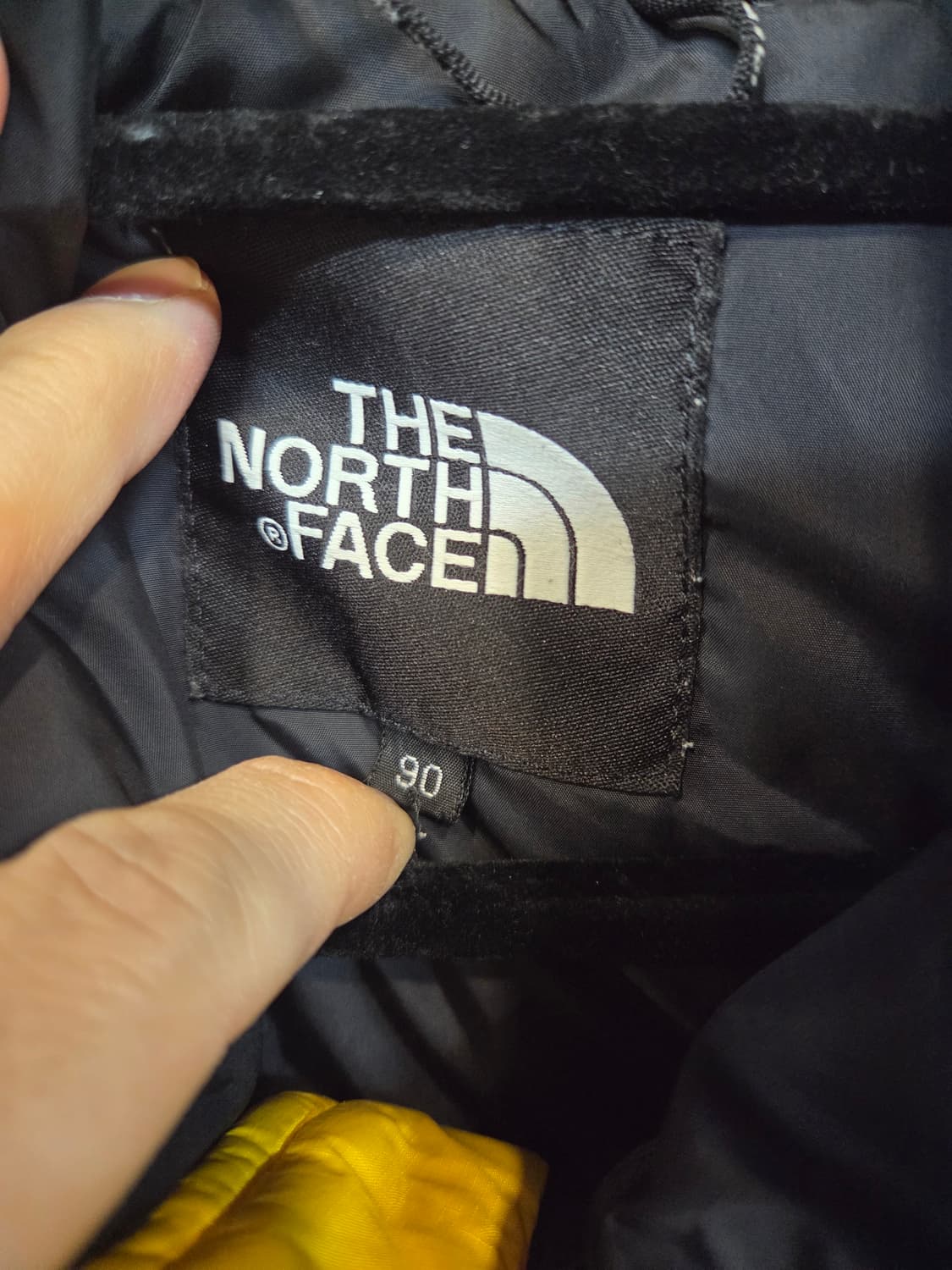 노스페이스 700 구스다운 패딩조끼 옐로우 90 상품이미지3