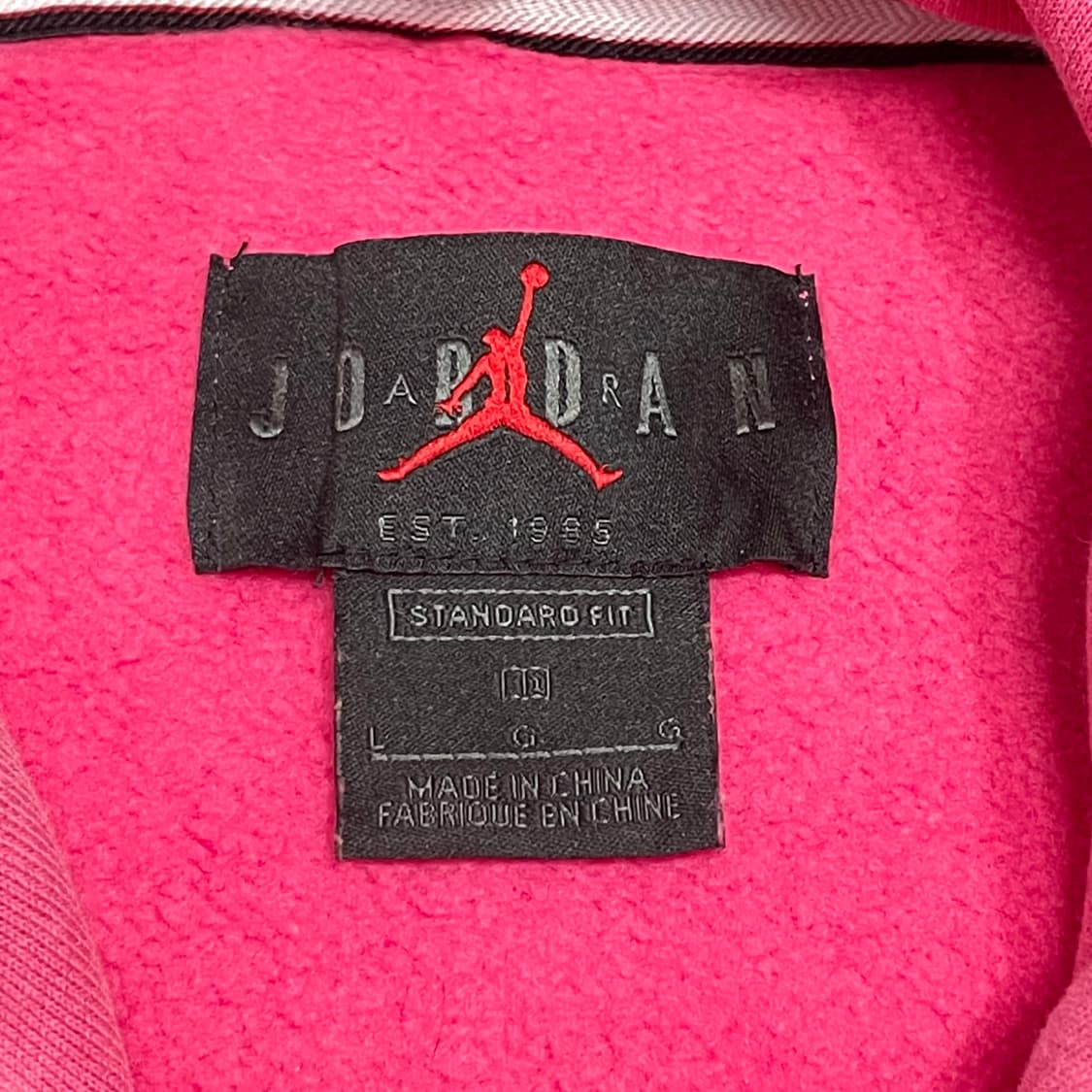 나이키 조던 점프맨 핑크 기모 후드티셔츠 남성L 상품이미지3