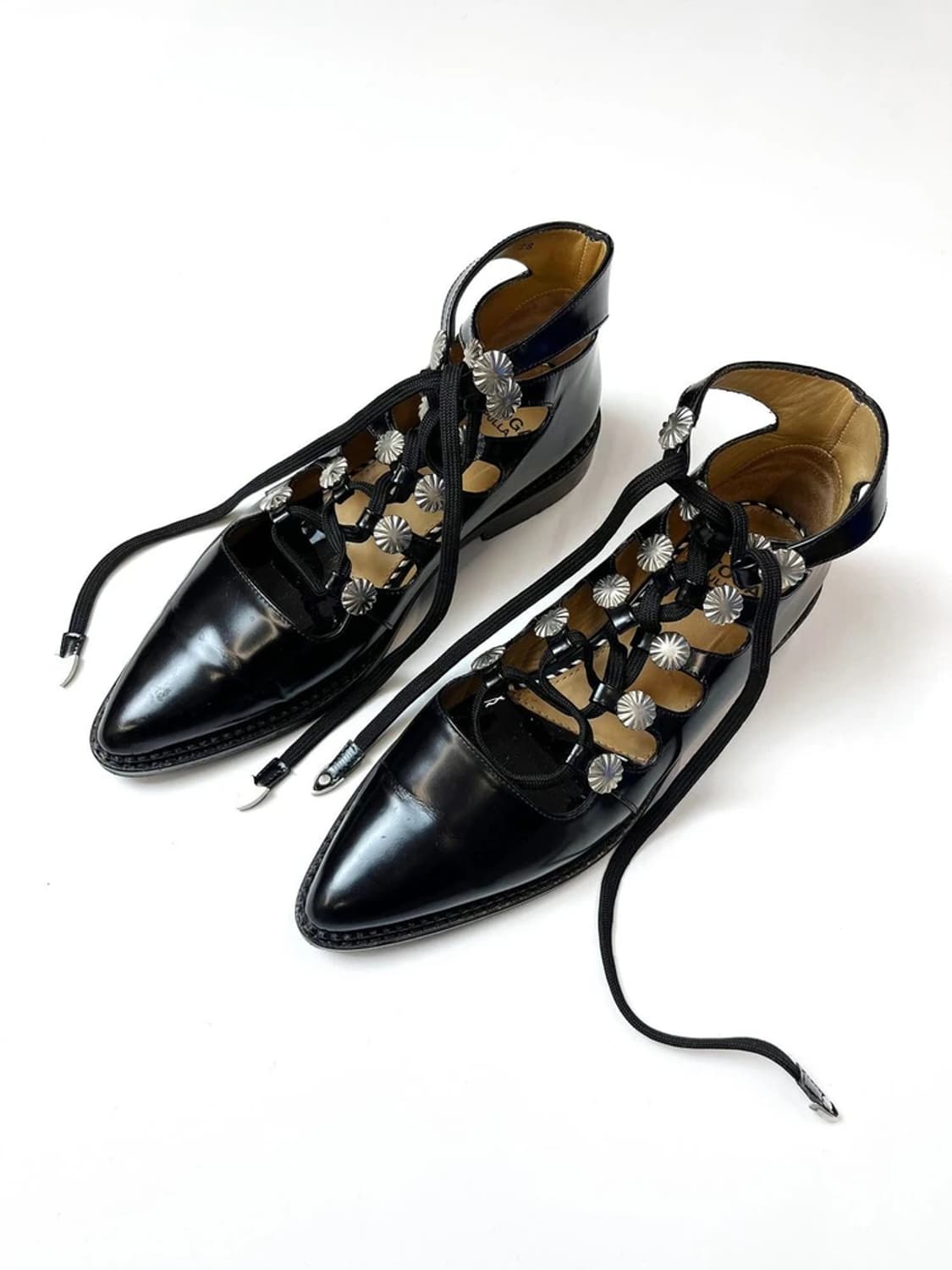 TOGA PULLA 재팬 레이스업 가죽 컷아웃 슈즈 A1578 상품이미지2