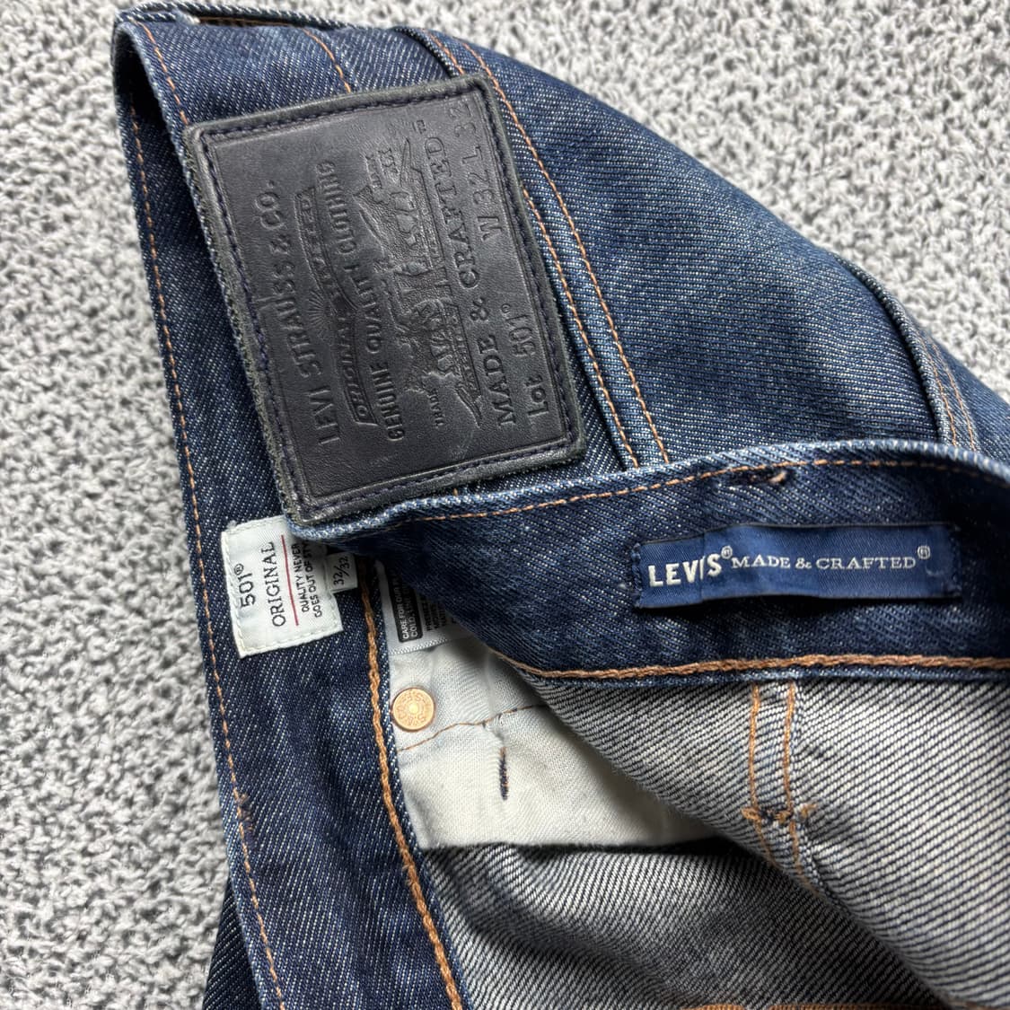 리바이스 501 메이드앤크래프트 재팬 셀비지 워싱 데님팬츠 상품이미지7