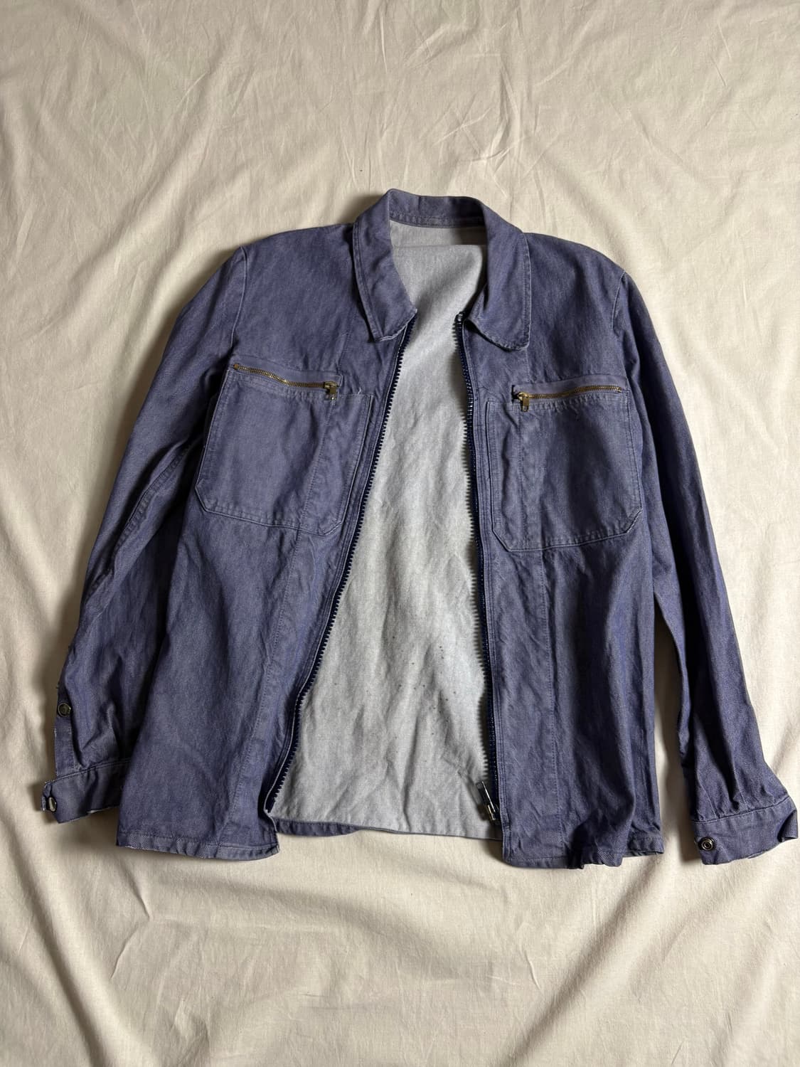70s 프랑스 해병 데님 워크자켓 S 상품이미지2
