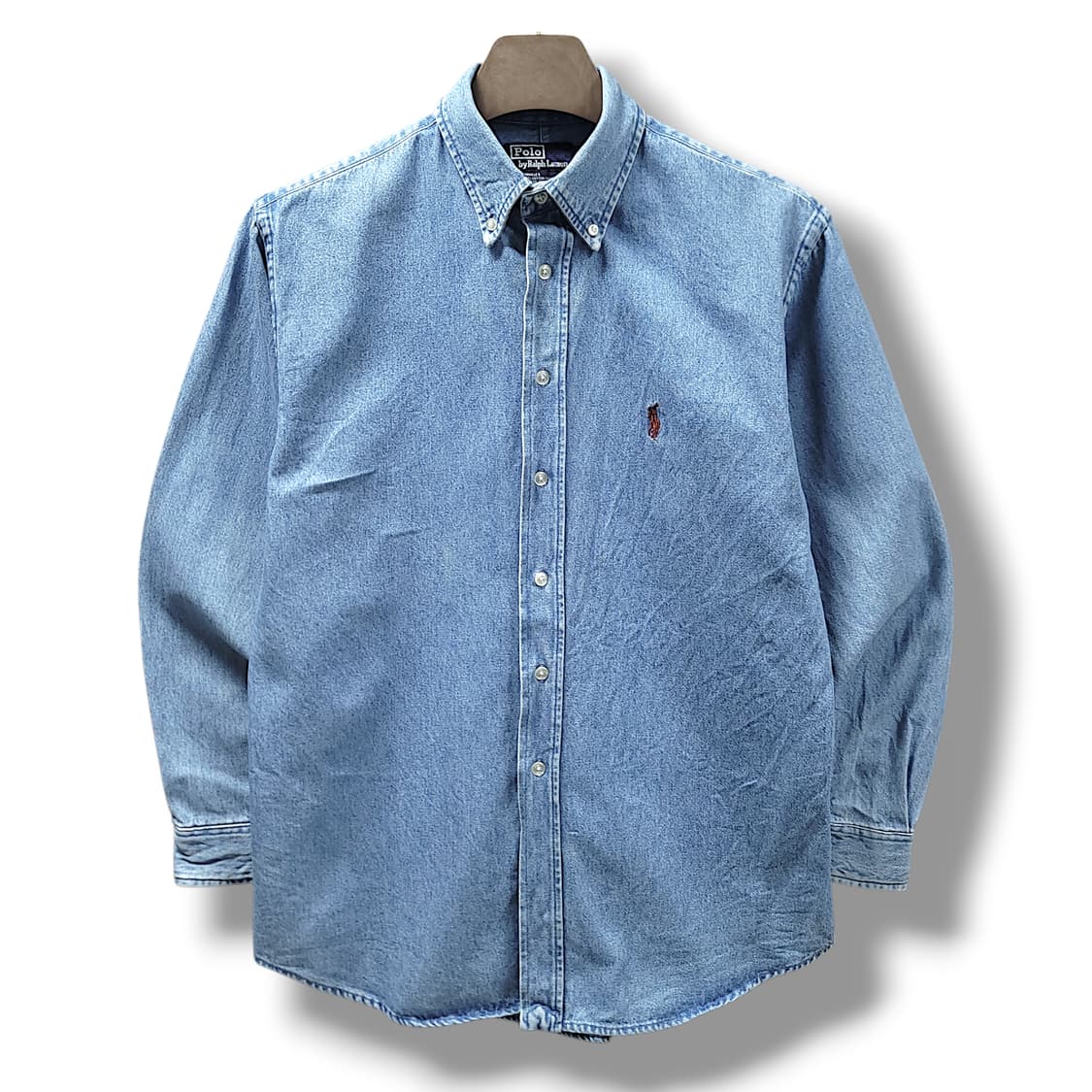 [M] 폴로 연청 레드포니 긴팔 데님셔츠 상품이미지1
