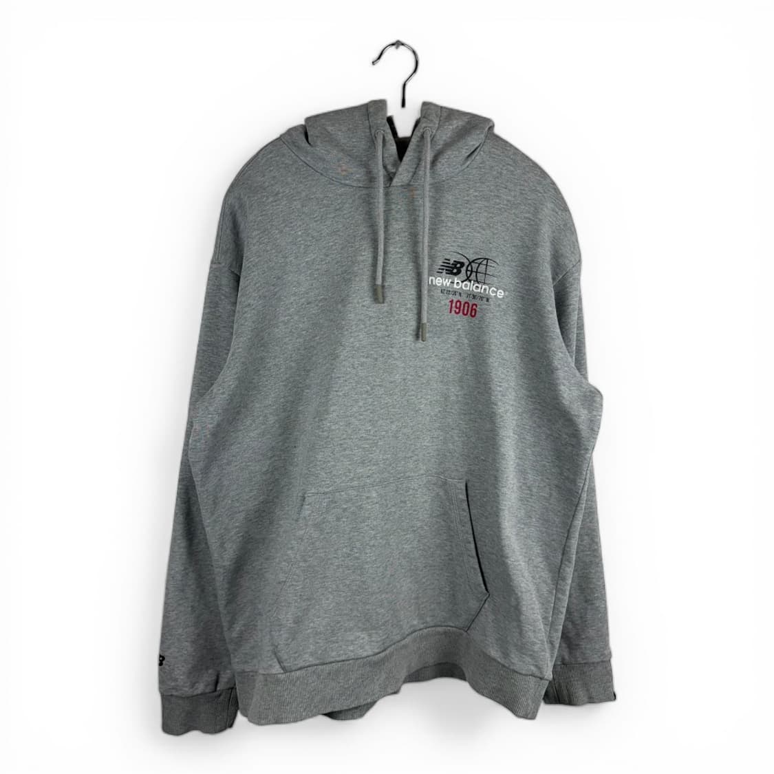 (105) 뉴발란스 로고 후드 티 그레이 상품이미지1