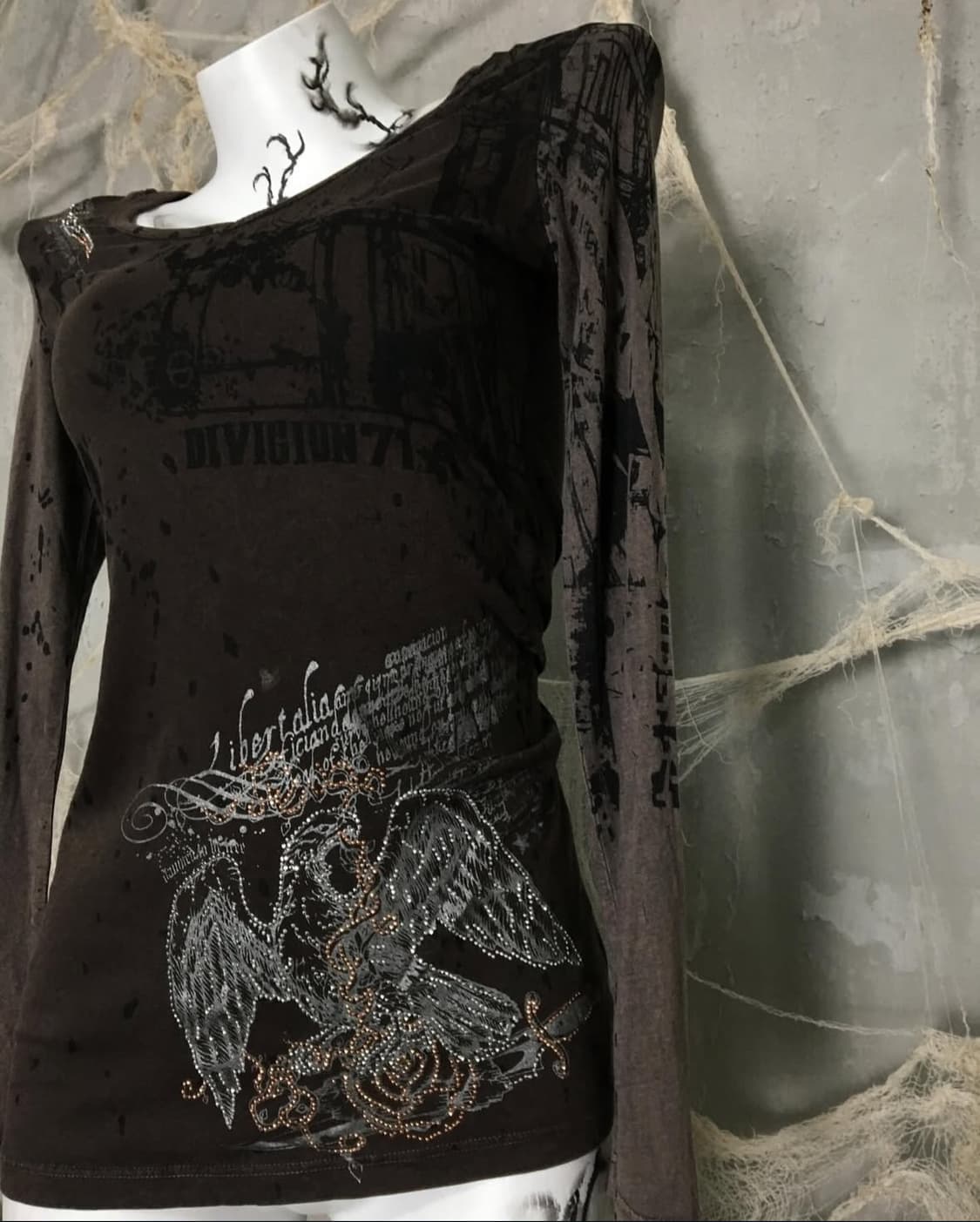 00s 리버탈리아 딱붙 브라운 후드 상품이미지2