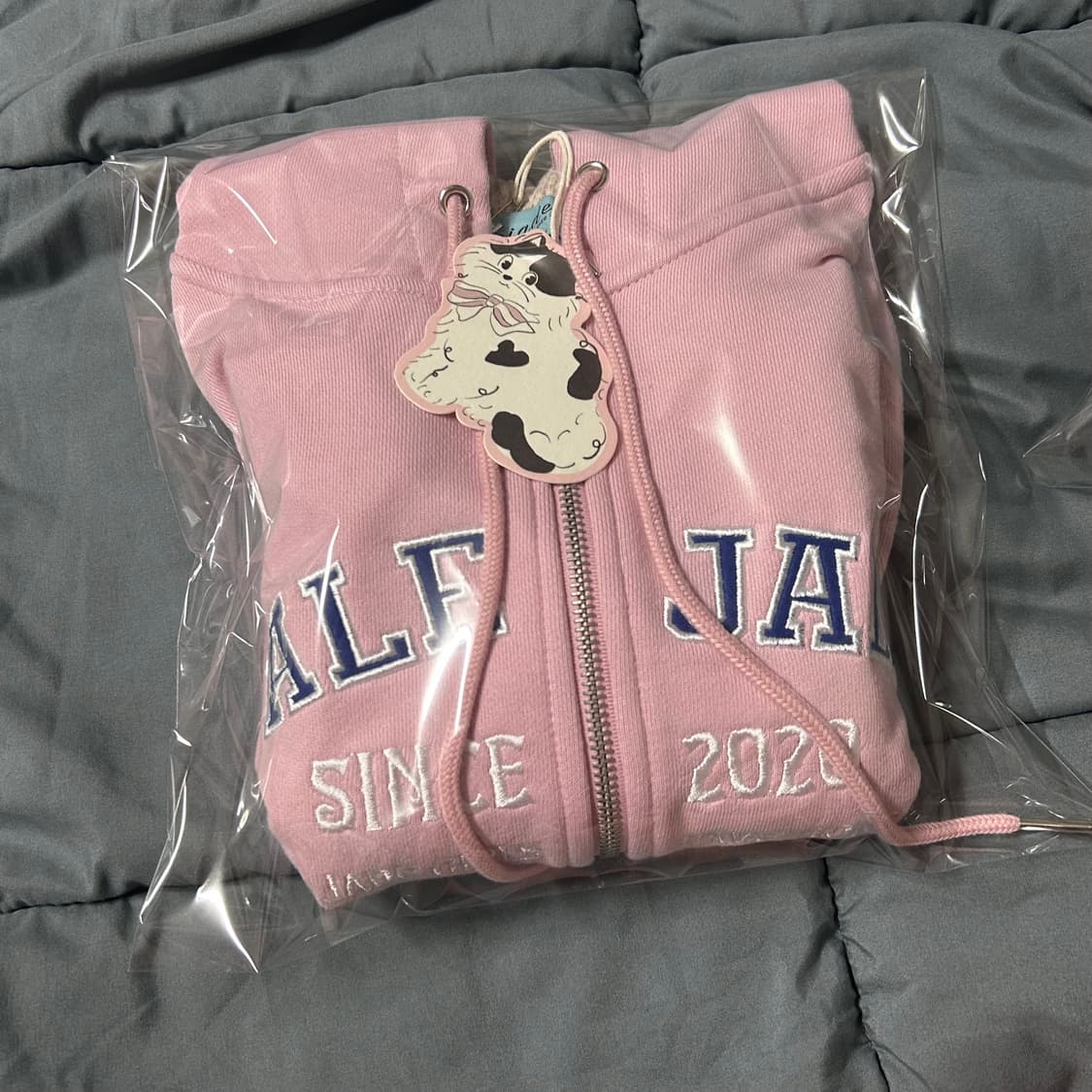 (새상품) 페일제이드 2024 레트로 패치 후드집업 핑크 상품이미지6