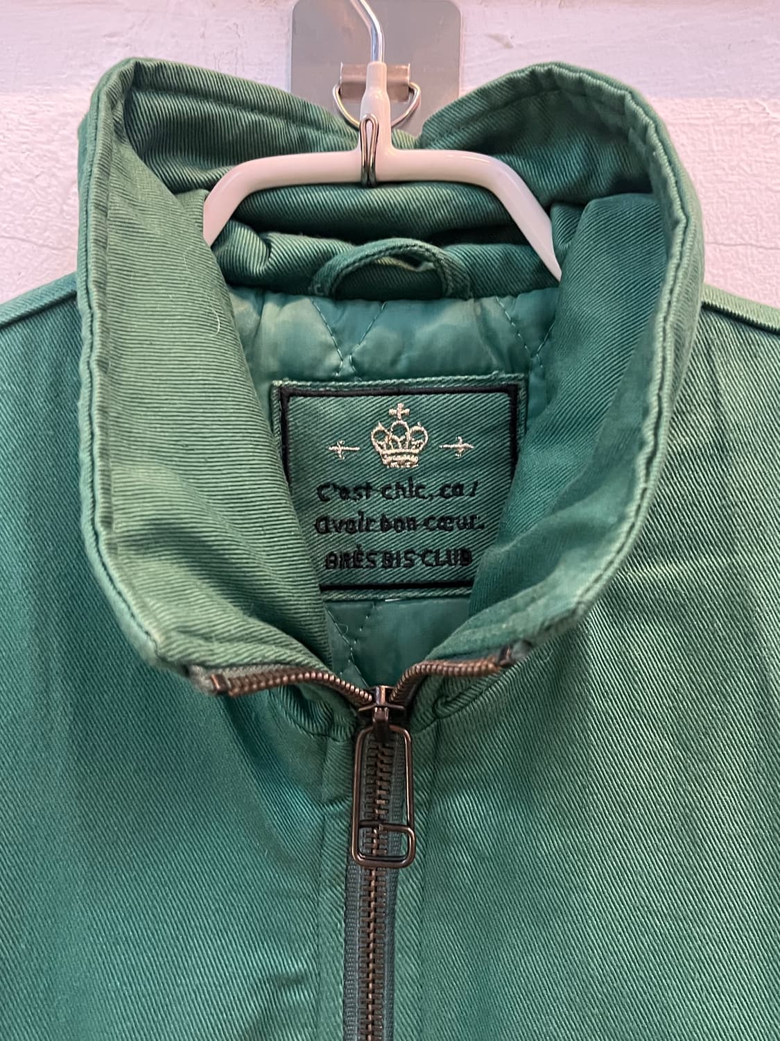 Bres bis club 빈티지 코튼 그린 블루종 상품이미지2