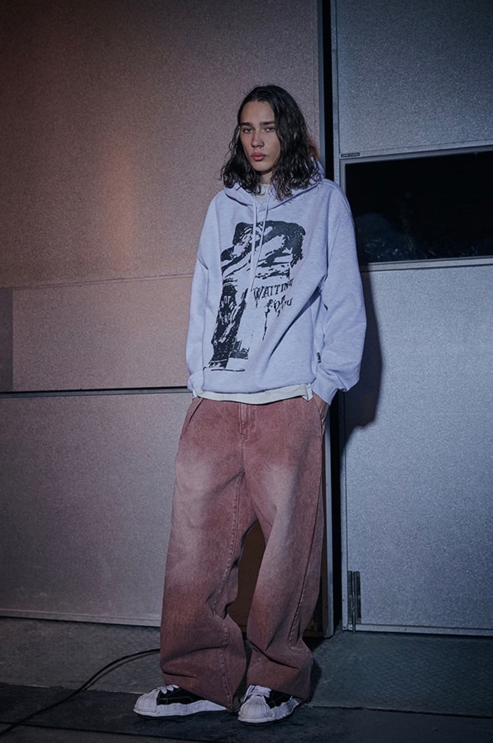 낫포너드 원턱 와이드 데님팬츠 워시드 핑크 상품이미지6