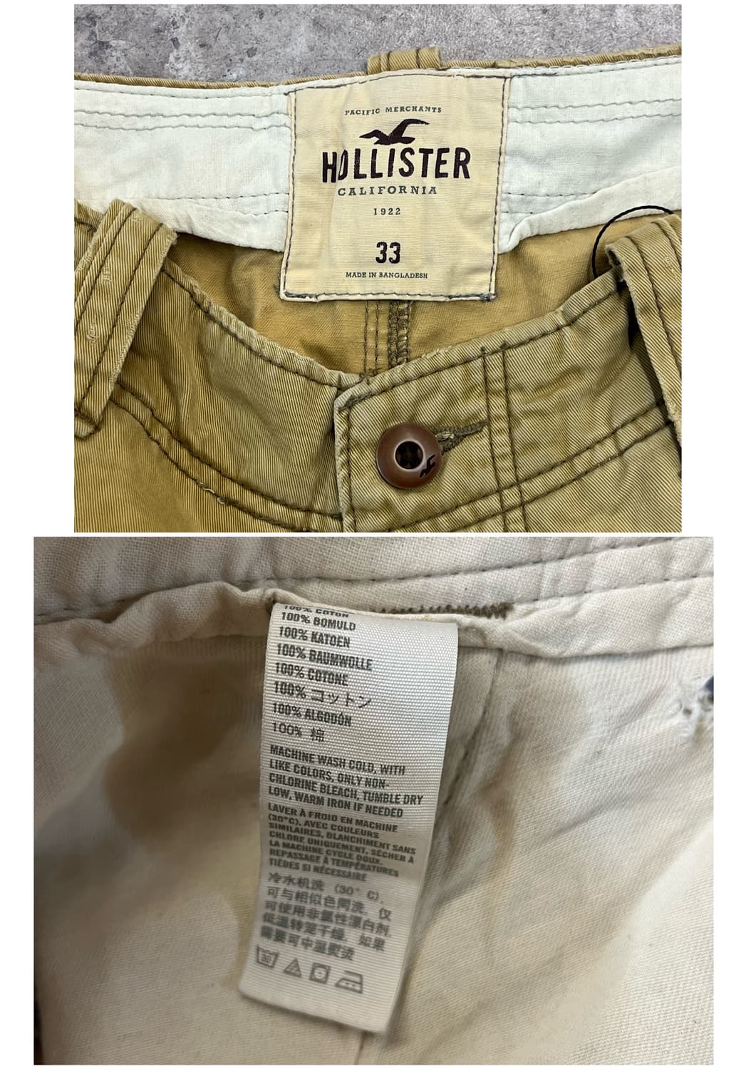 홀리스터 카고 하프 팬츠 카멜 33 #csz3512 상품이미지3