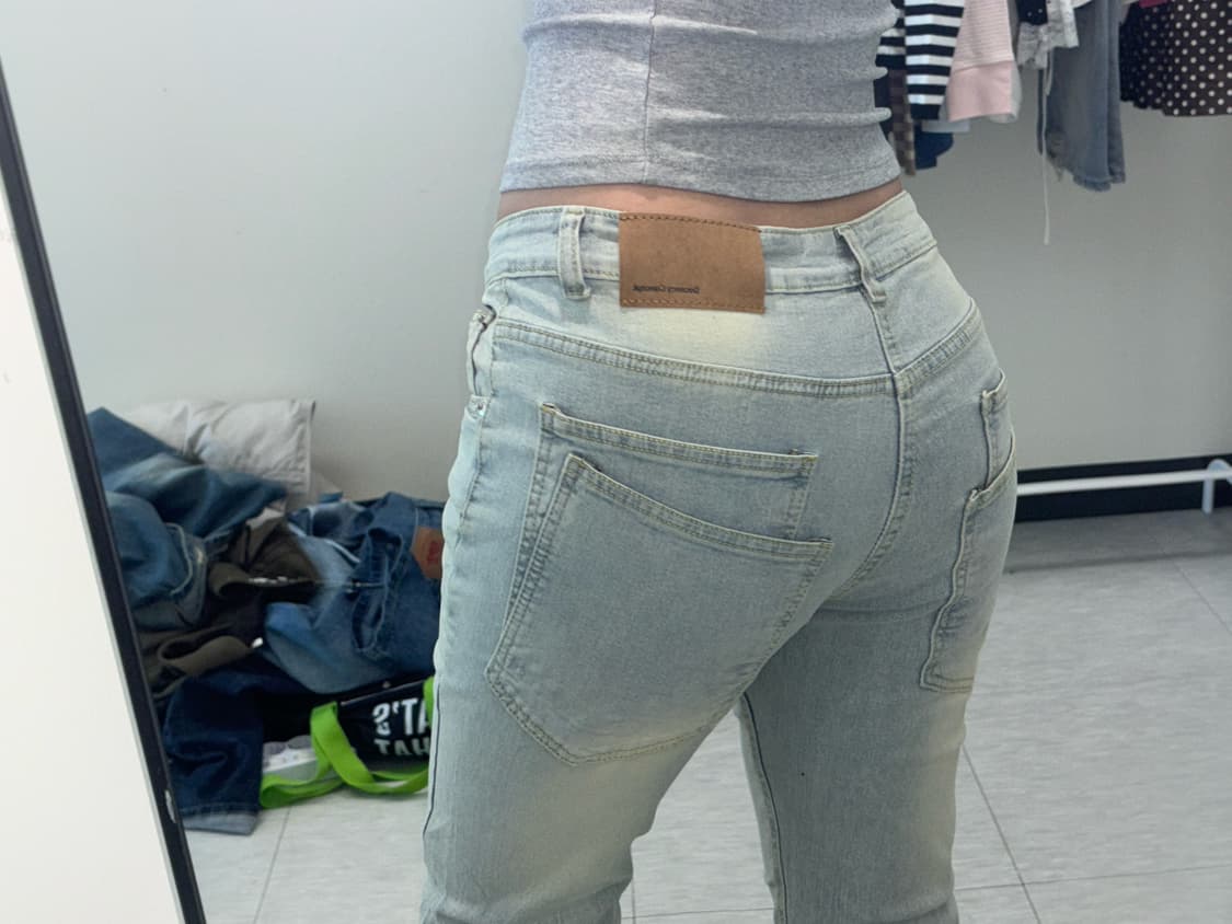 더블 백 포켓 크림 플레어진  상품이미지7