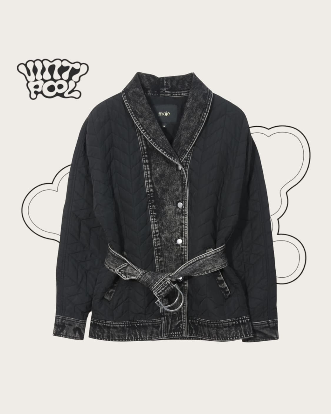 maje 마쥬 벨티드 퀄팅 자켓 36사이즈 55 상품이미지1