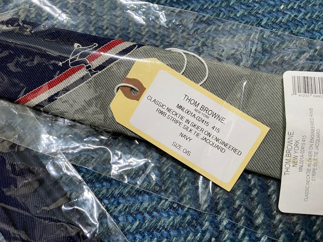 톰브라운 삼선 스키어 투톤 넥타이 상품이미지2