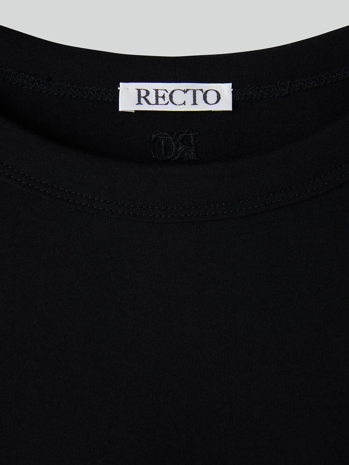 렉토 26SS 오버사이즈 캐시미어 레이어드 긴팔 티셔츠 블랙 상품이미지3