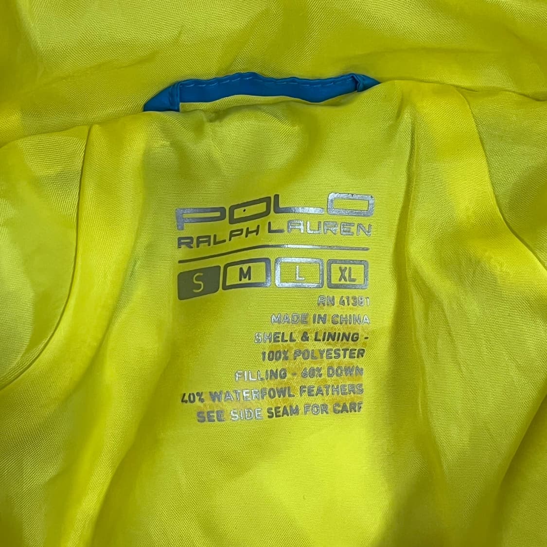 [정품/S] 폴로 랄프로렌 블루 후드 패딩 점퍼 b15 상품이미지5