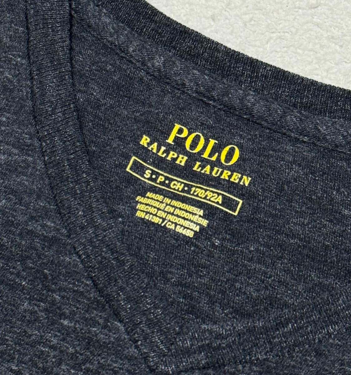 폴로 랄프로렌 다크그레이 V넥 반팔 상품이미지4