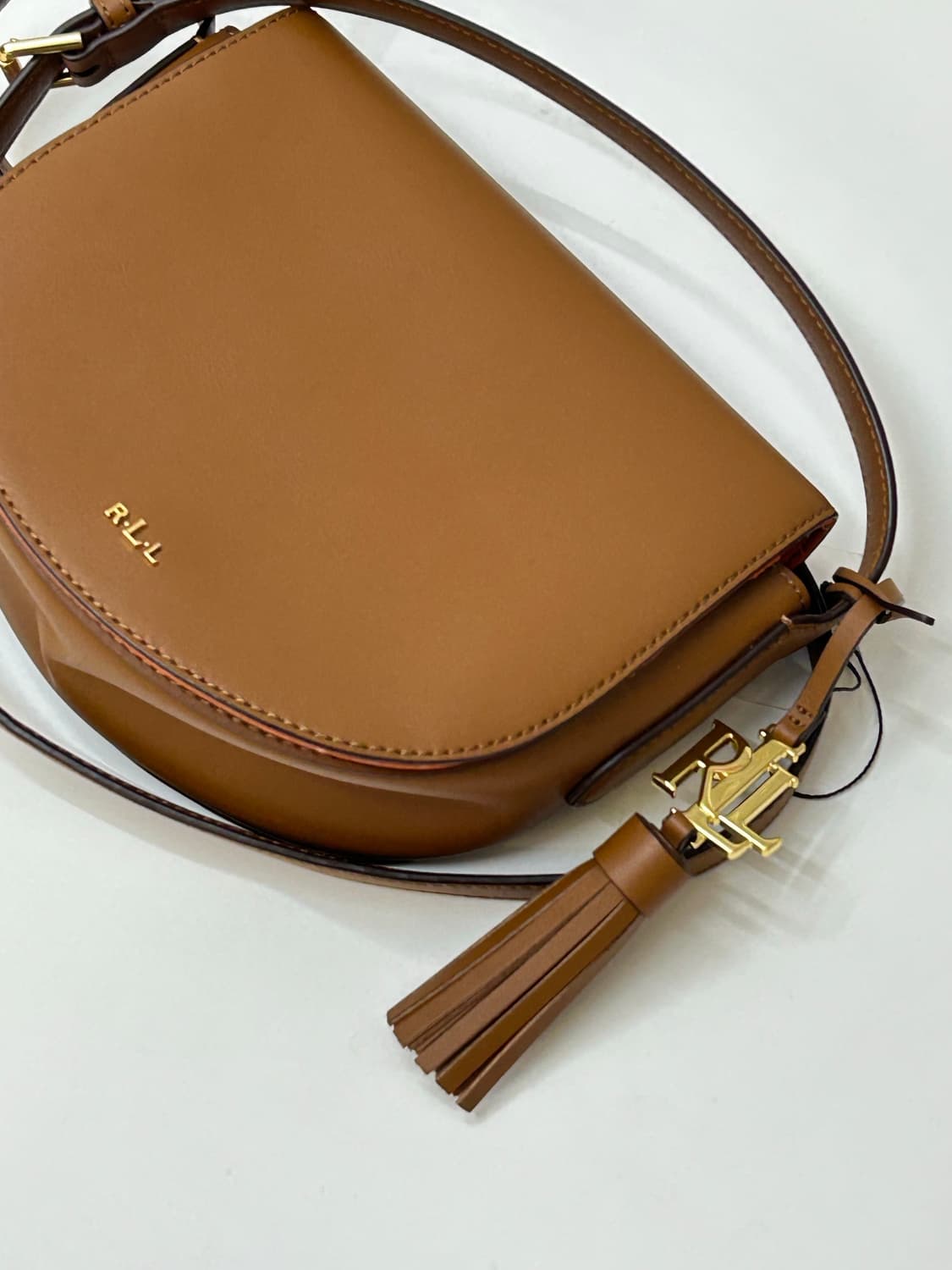 Polo 폴로 랄프로렌 브라운 가죽 크로스백 상품이미지2