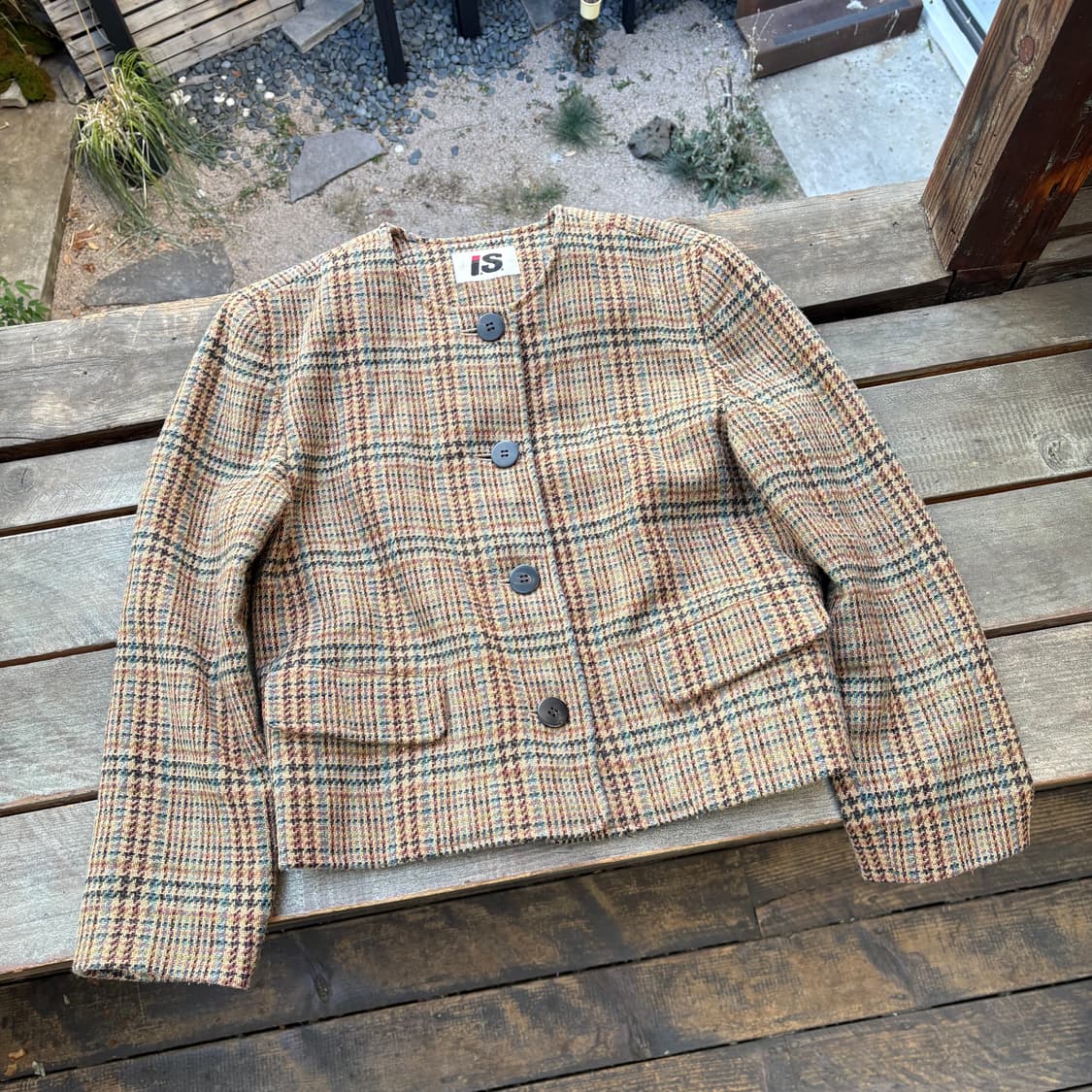 80s 이세이미야케 스포츠 울 트위드 자켓 상품이미지3