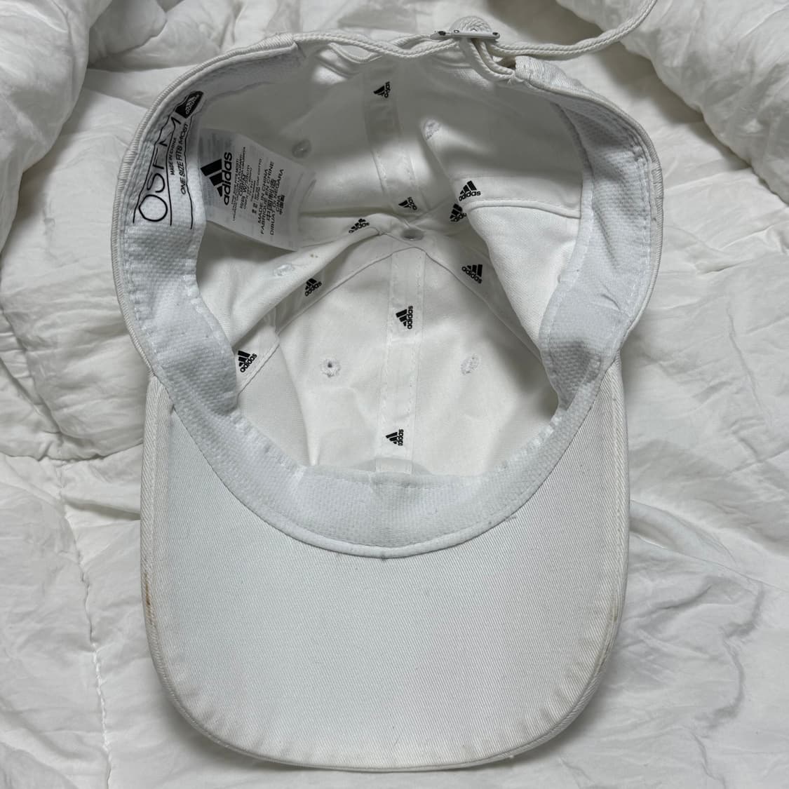 아디다스 화이트 볼캡 모자 상품이미지3