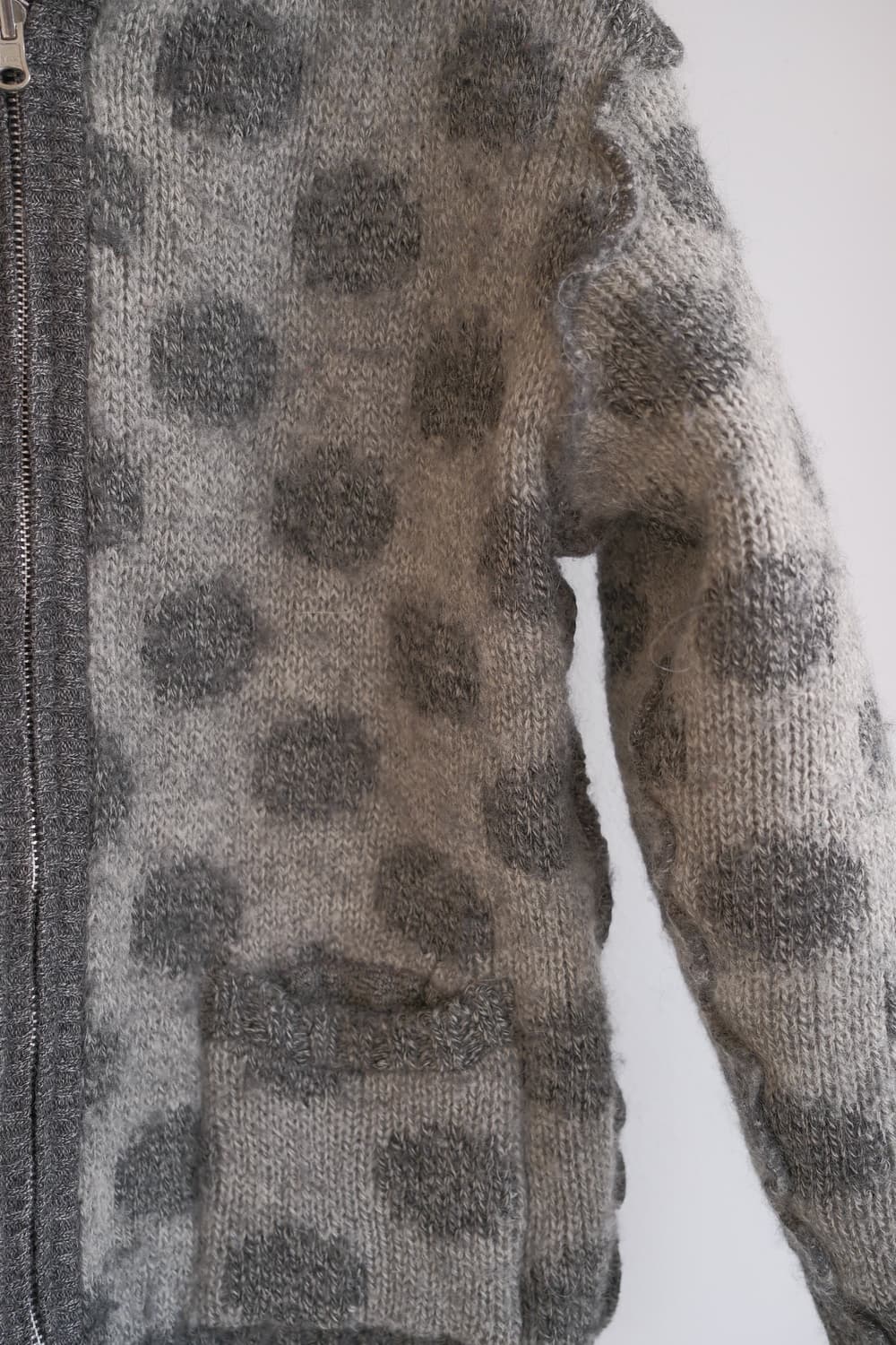Dot cowichan alpaca 2way knit zip-up 상품이미지10