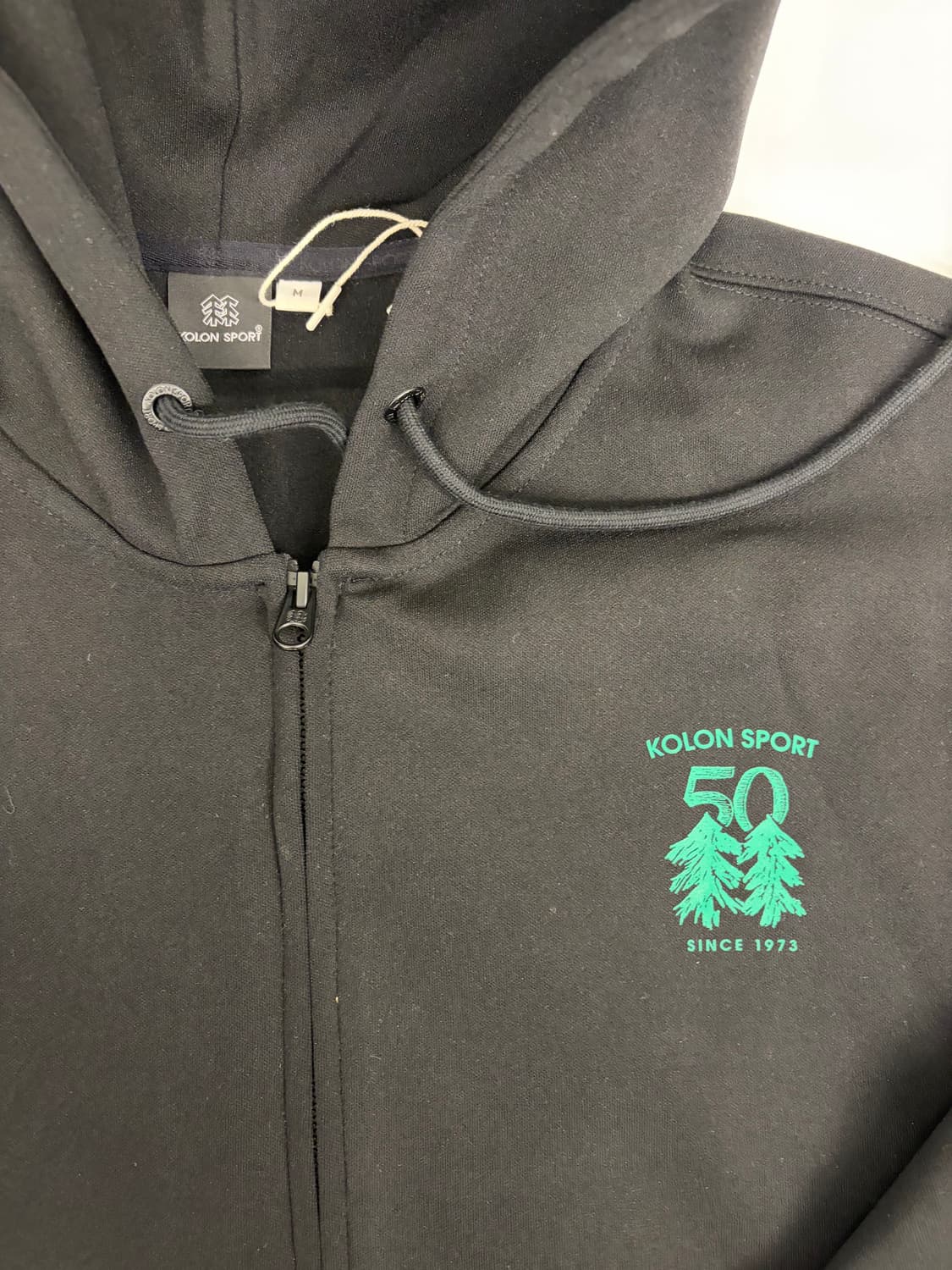 [M] 코오롱스포츠 블랙 후드 집업 상품이미지2