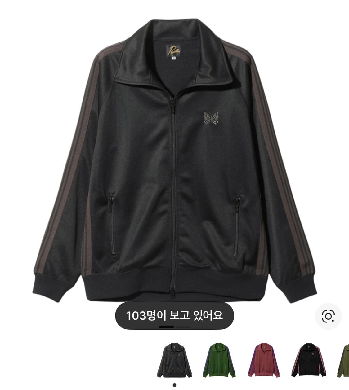 니들스 트랙 자켓 폴리 스무스 블랙 다크 브라운 M 상품이미지1