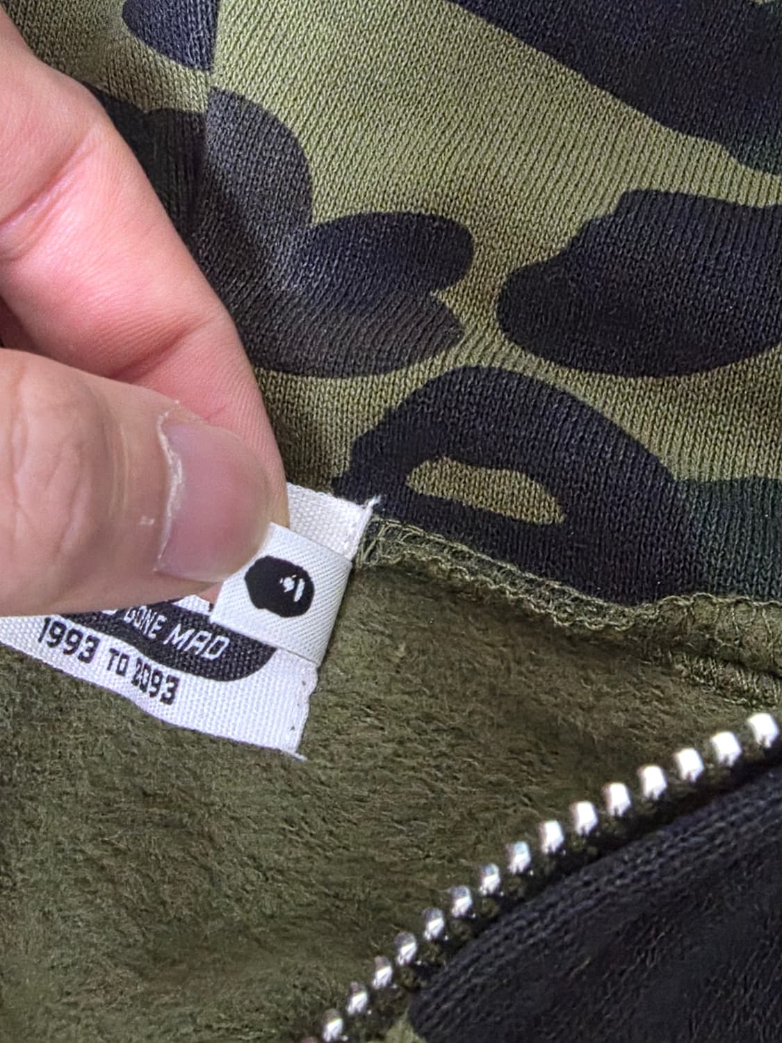 베이프 녹계 후드집업 상품이미지5