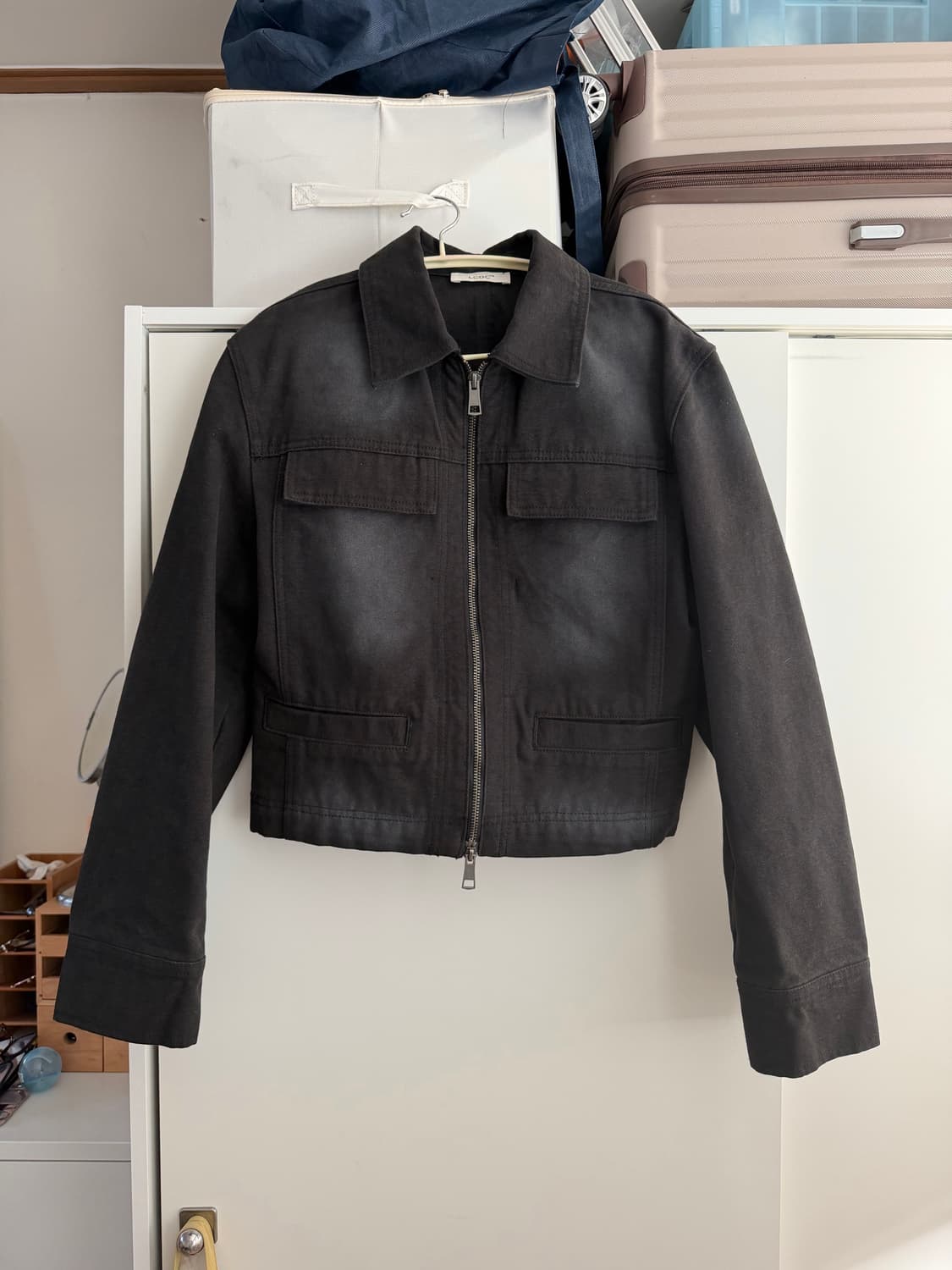 lcdc tm WASHED TRUCKER JACKET (BLACK) 상품이미지3