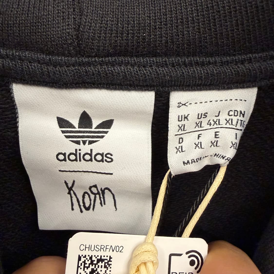 아디다스 X Korn 블랙 후드티 XL  상품이미지7