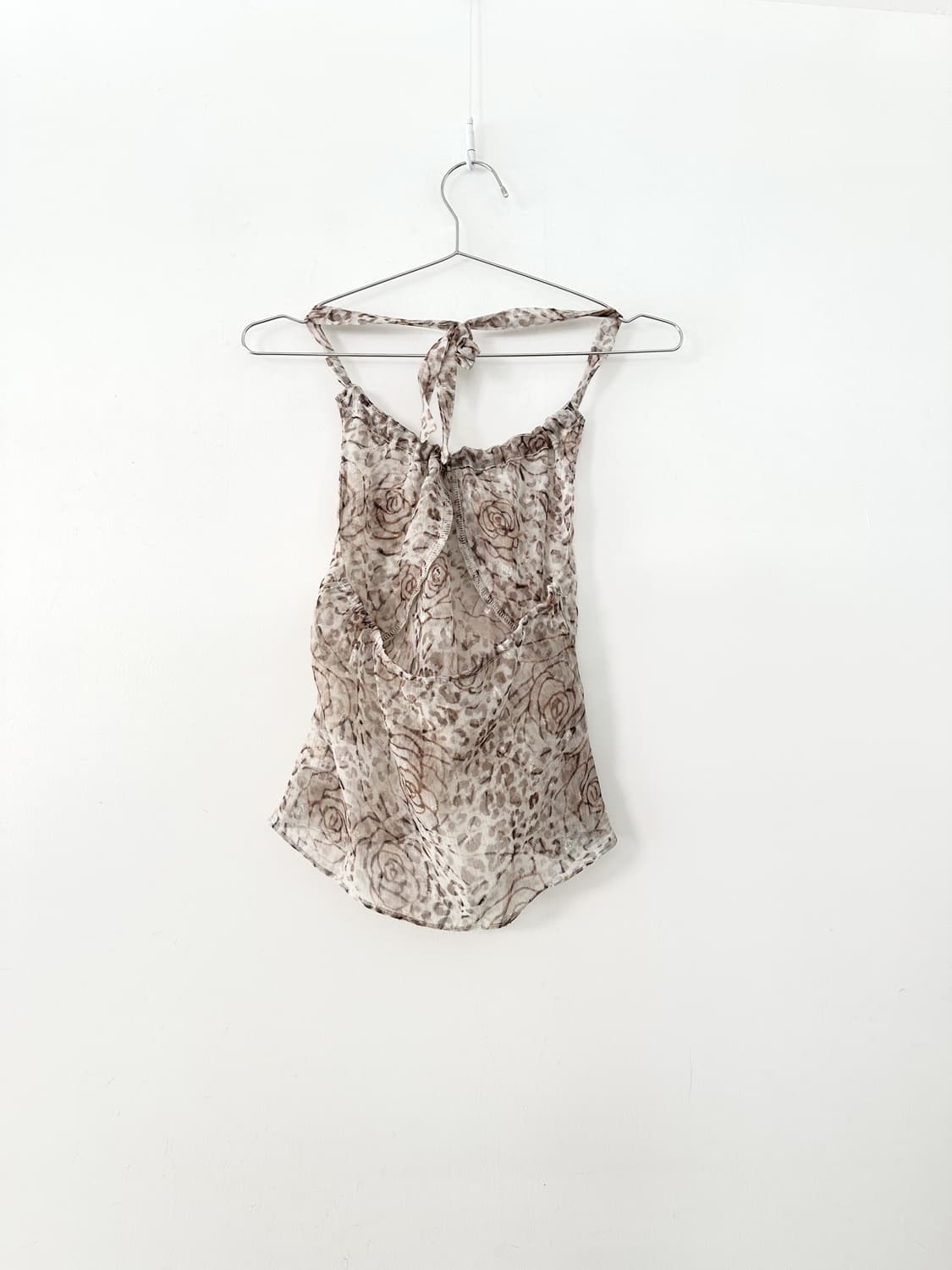 Rose garden sheer halter sleeveless 상품이미지3