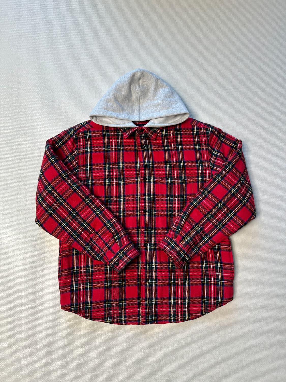 슈프림 체크후드셔츠 M사이즈 상품이미지1