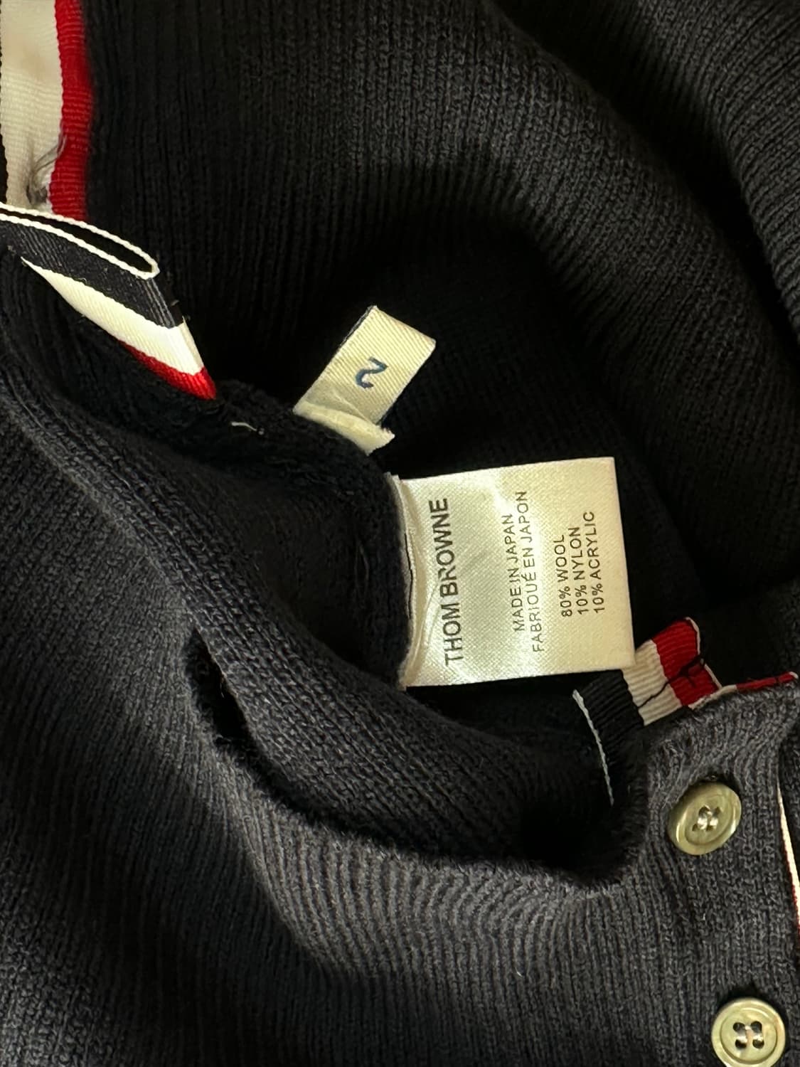 톰브라운 네이비 니트 조끼 2사이즈 상품이미지4