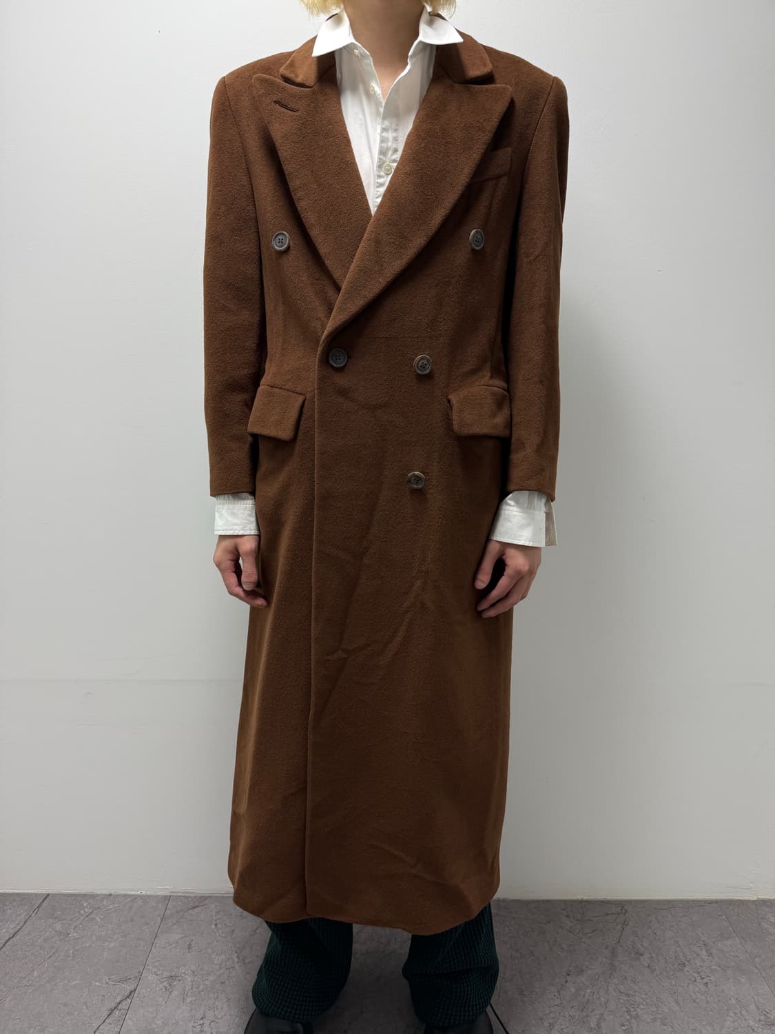VTG 90s DOUBLE-BREASTED LONG COAT 상품이미지8