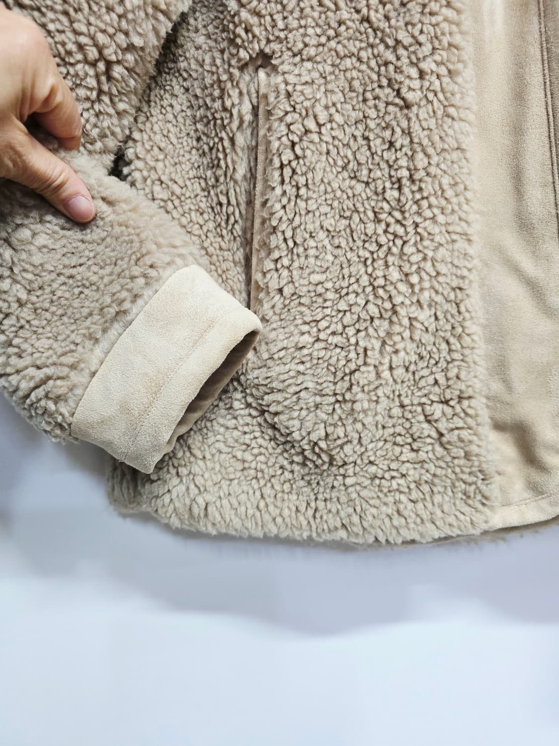 SJSJ 뽀글이 플리스 자켓 베이지 상품이미지3