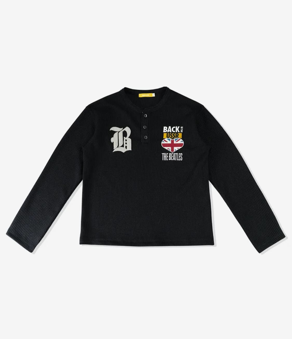 메인부스 [비틀즈] 와플턴 헨리넥 티셔츠(블랙) 2 상품이미지2
