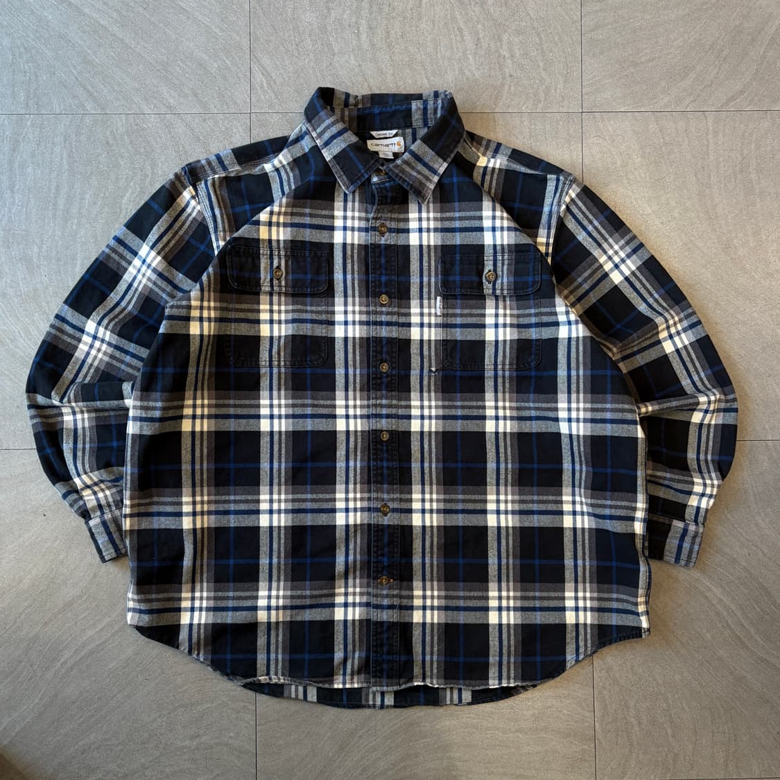 칼하트 오리지널 해비 코튼 체크 긴팔 셔츠  상품이미지1