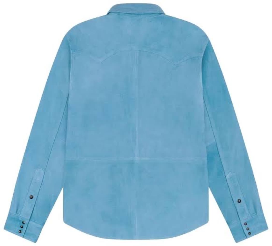 데님 티어스 스웨이드 셔츠 블루 상품이미지2