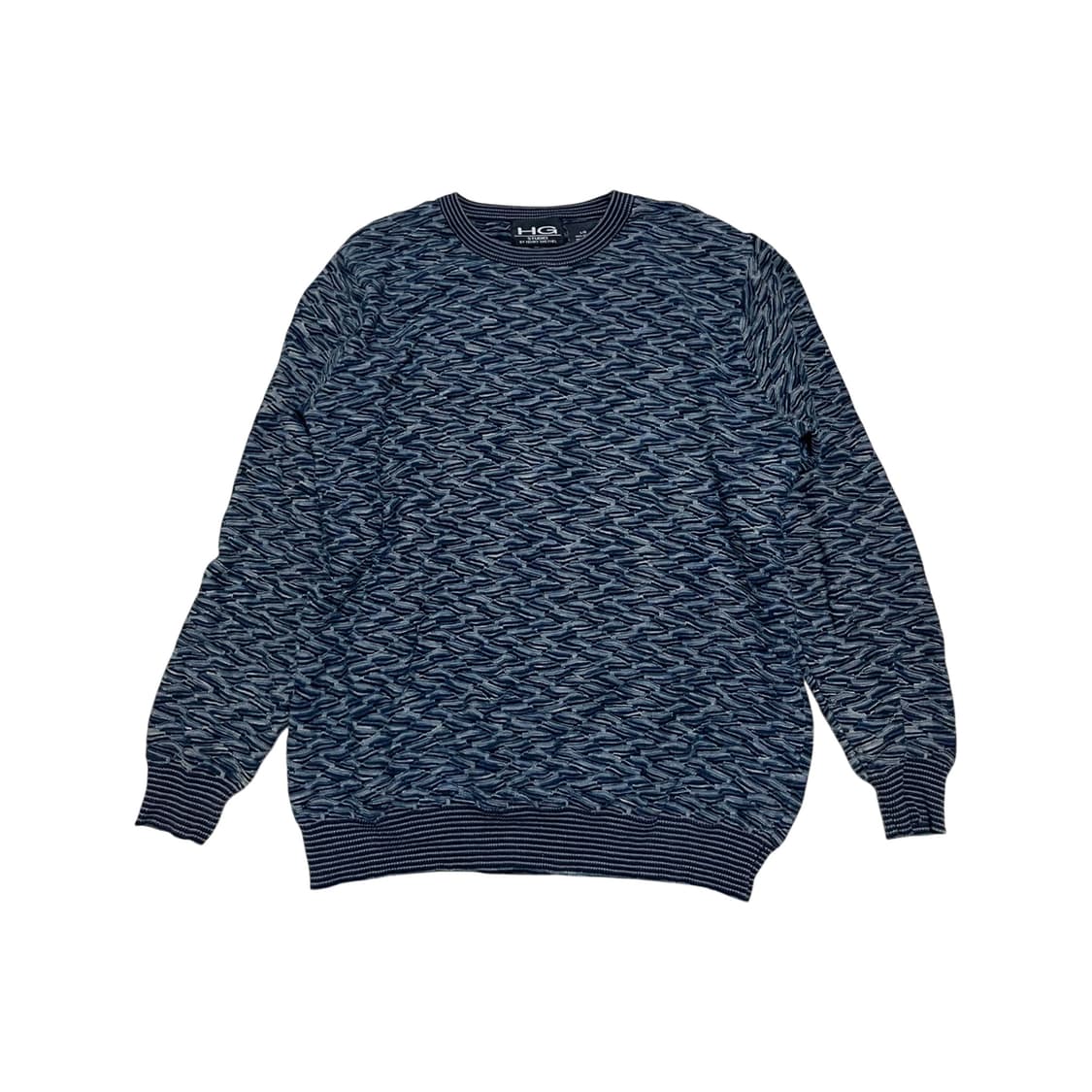 Vintage Pattern Pullover Knit_Navy 상품이미지1
