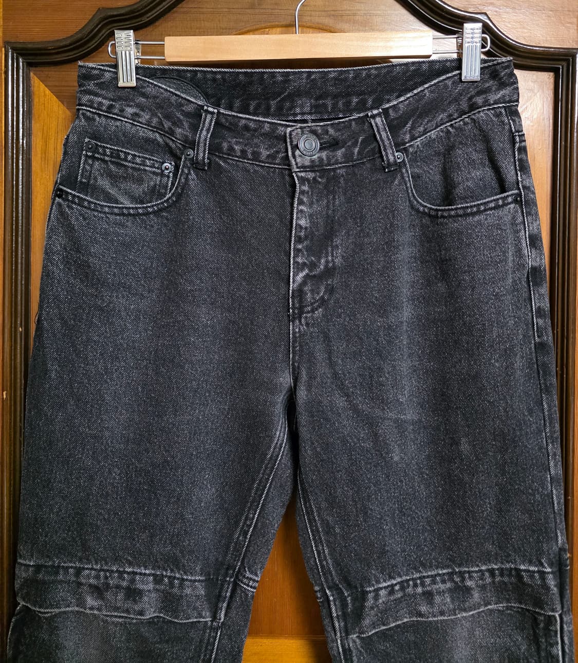 Juun.j 준지 조거 팬츠 30~31" 차콜 블랙 그레이 청바지  상품이미지4