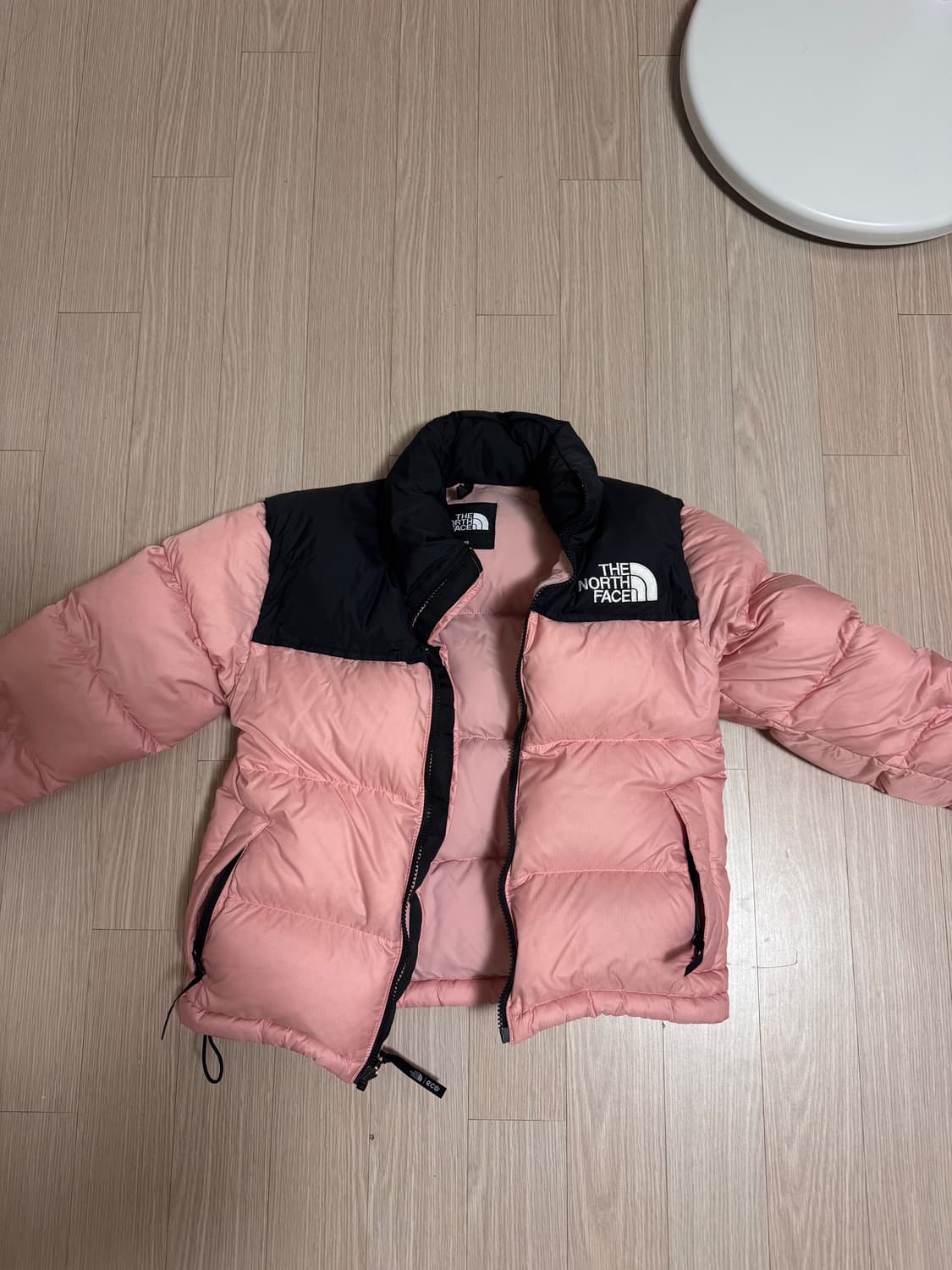 노스페이스 눕시 숏패딩 핑크 S/85 상품이미지1