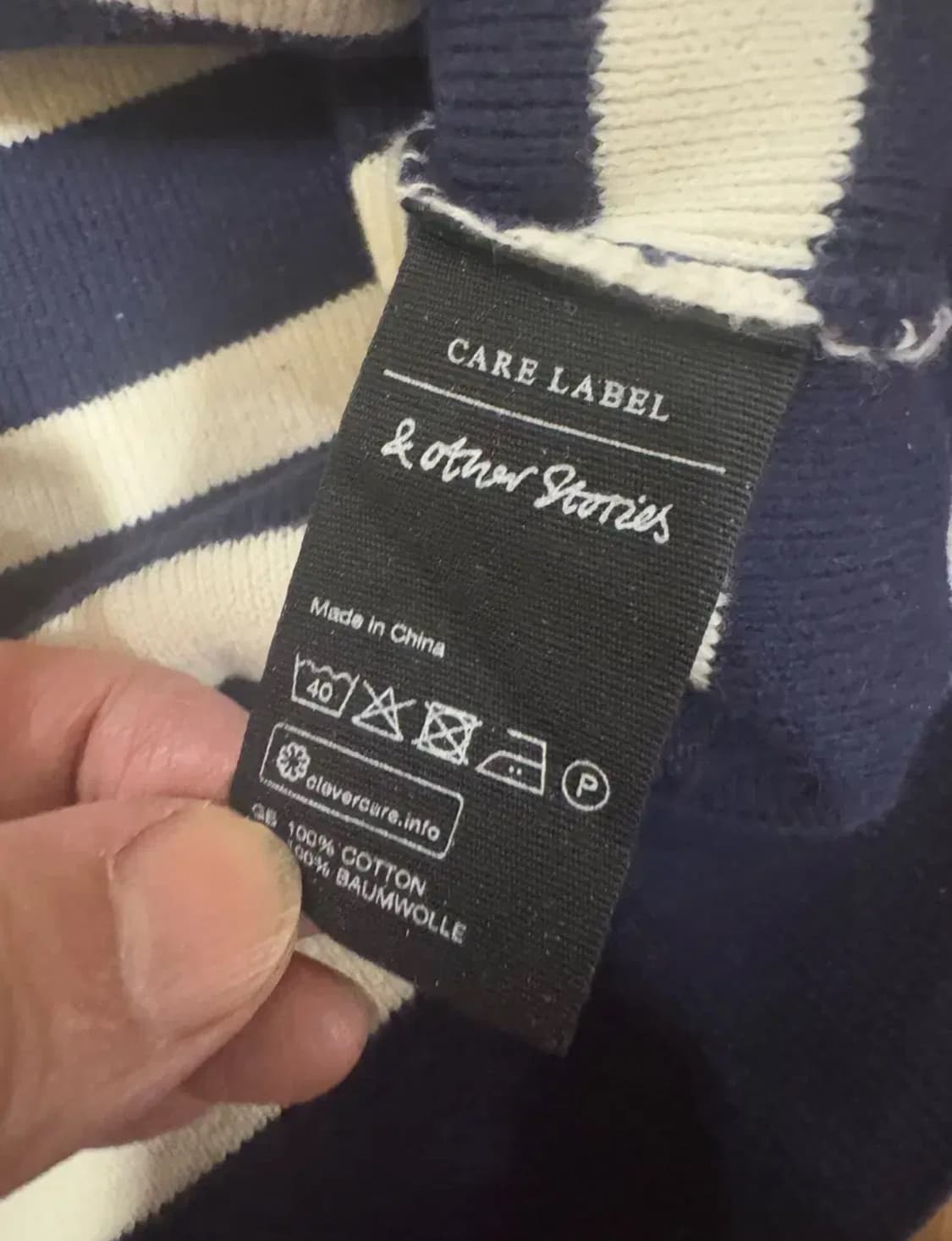 프랑스구매 앤아더스토리즈 네이비 스트라이프 니트스웨터 상품이미지6