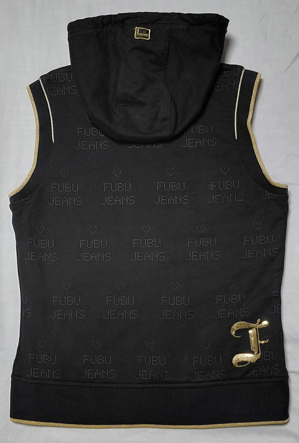 [희귀/S] 00's FUBU 푸부 올드스쿨 시퀸 로고 후드 베스트 상품이미지7
