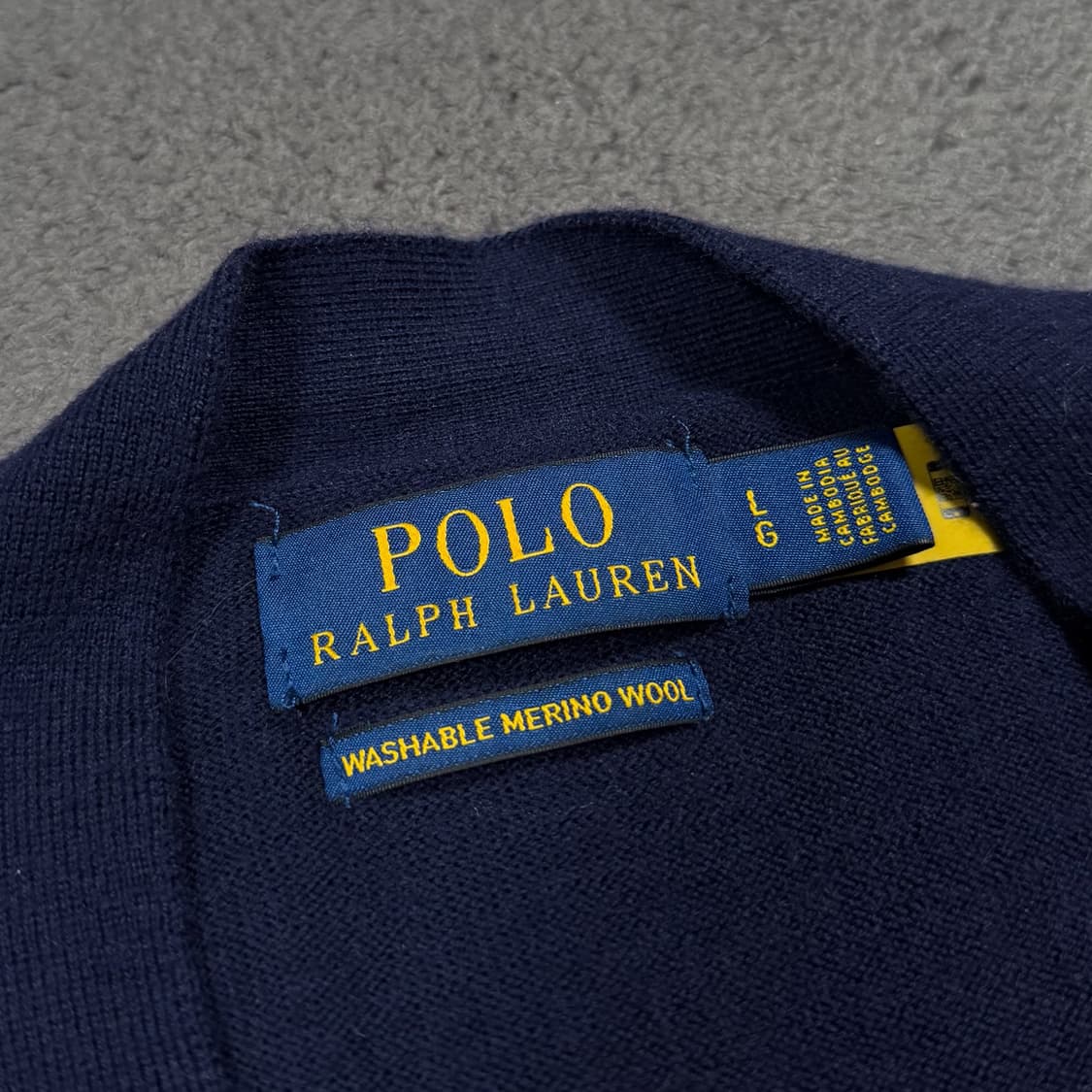 폴로 QR 메리노울 네이비 니트 가디건 상품이미지3