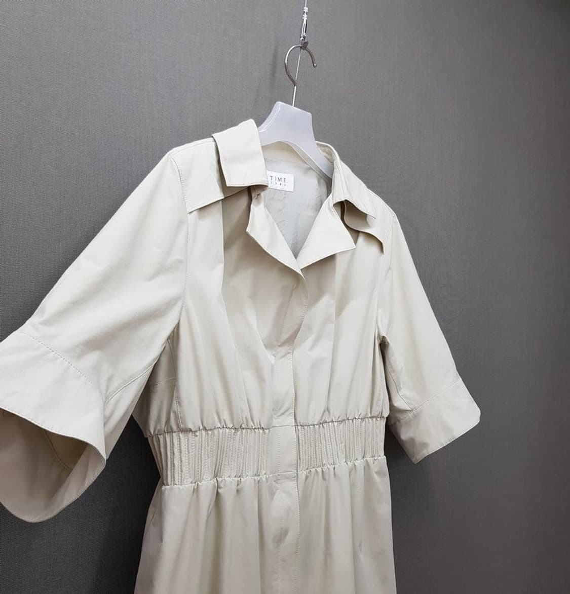 한섬 타임 2020 허리셔링 A라인 플레어 원피스 88-98-165사이즈 상품이미지3