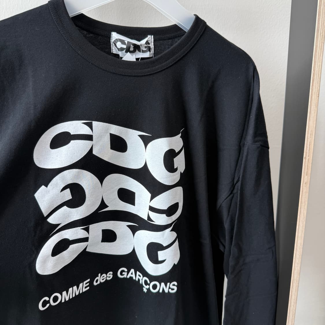 꼼데가르송 CDG WAVY 로고 오버핏 롱슬리브 2컬러 상품이미지5