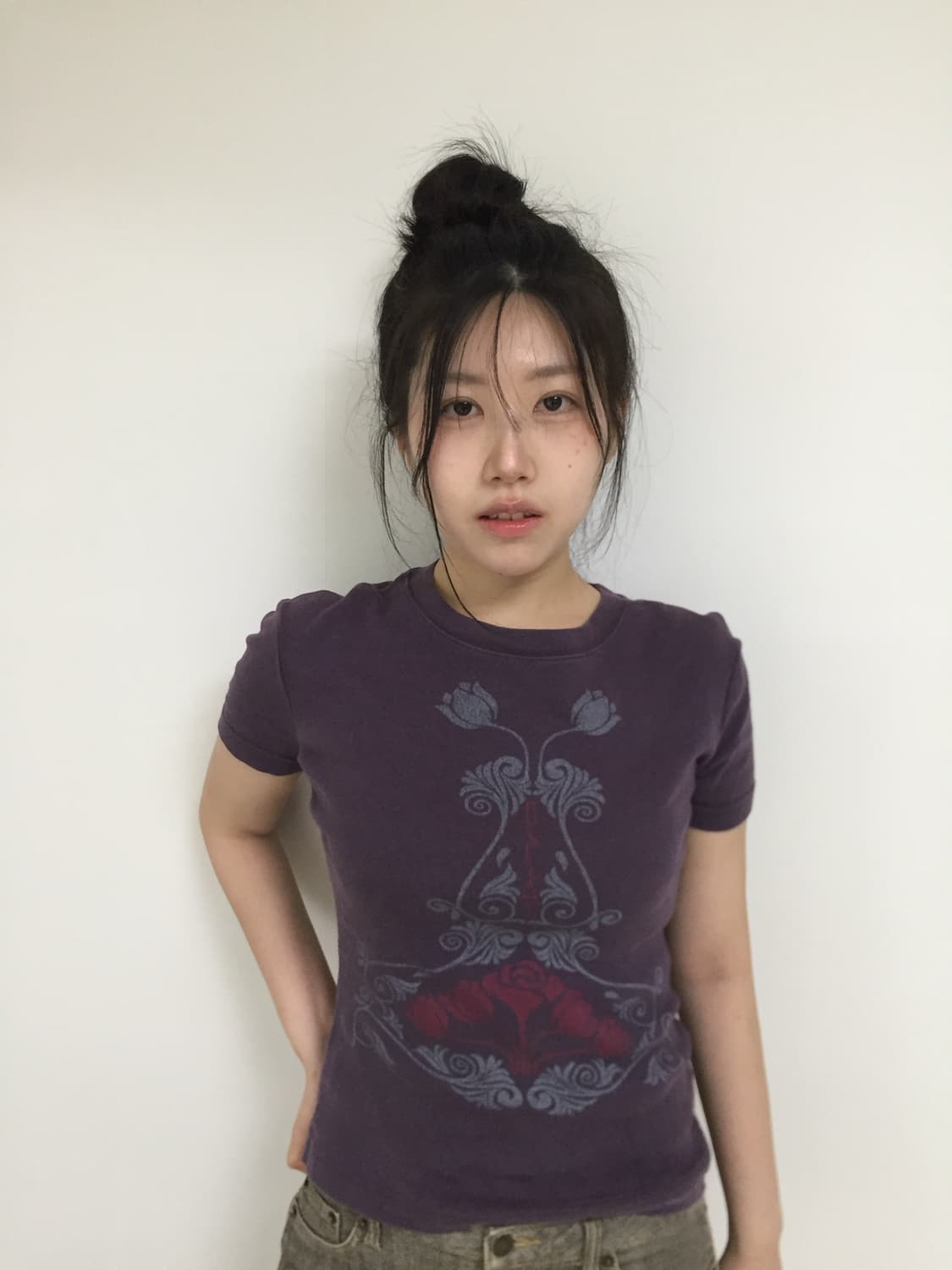 vintage purple y2k short T 상품이미지4