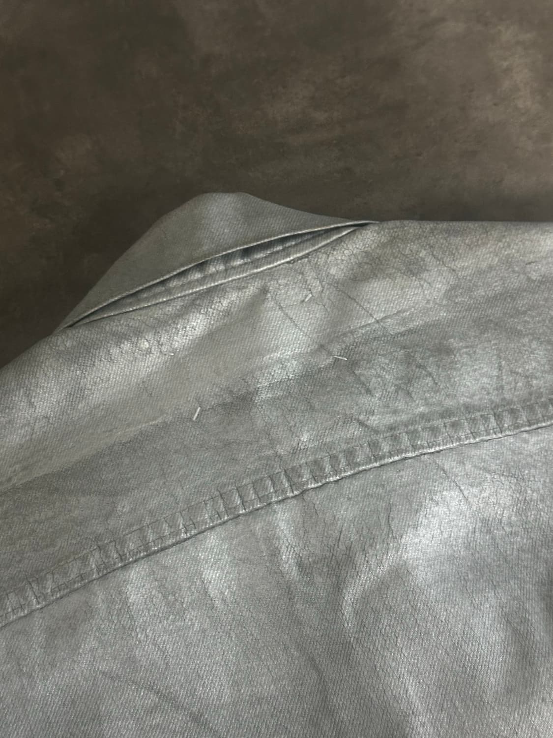 [S] 메종 마틴 마르지엘라 FW99 아티저널 실버 페인티드 데님 재킷 상품이미지2