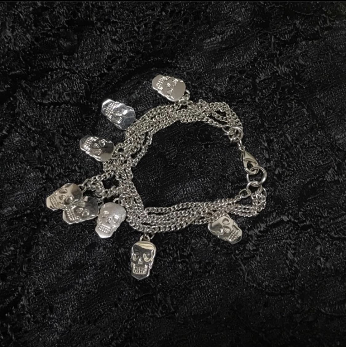 히스테릭글래머 해골 스컬 체인 레이어드 팔찌 상품이미지1