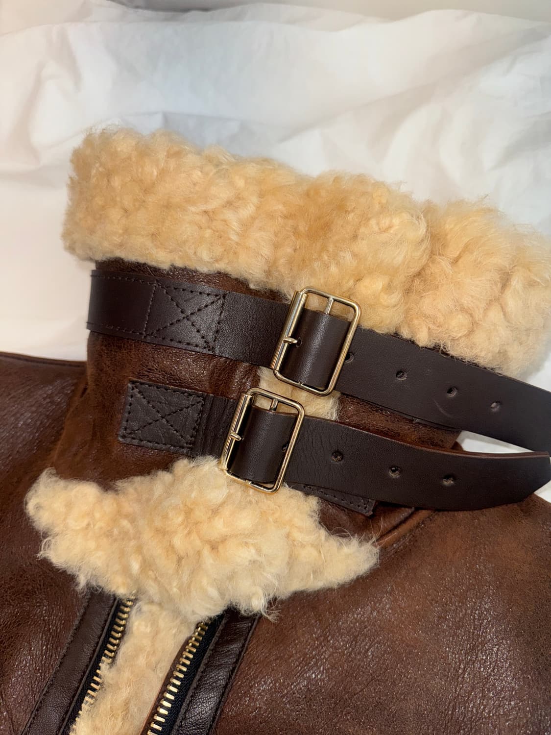 산드로 양가죽 무스탕 상품이미지3