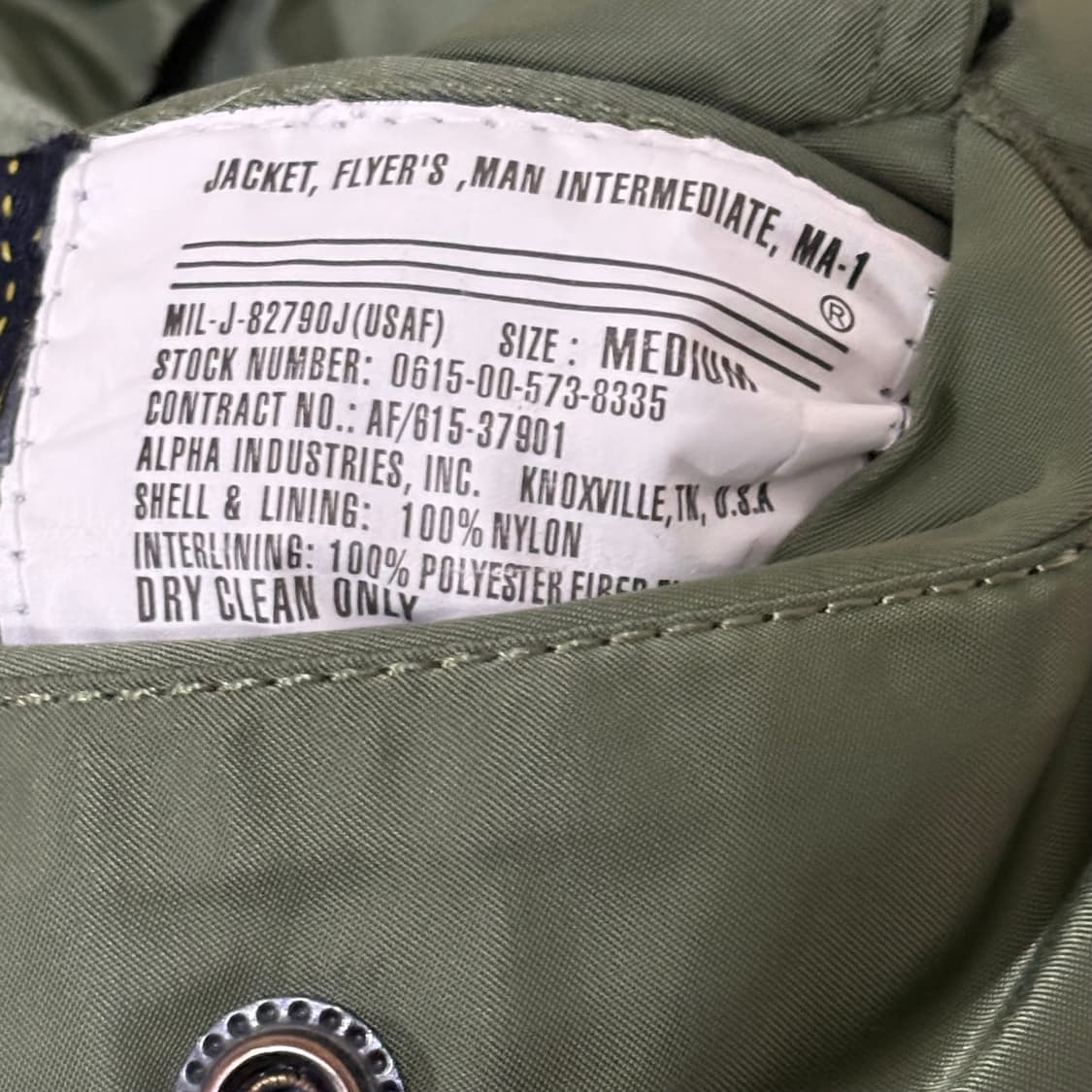 Alpha Industries MA-1 리버시블 항공 점퍼 상품이미지6